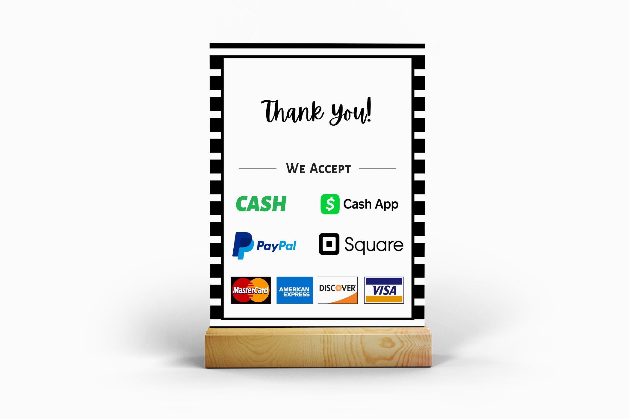 Printable Payment Sign We Accept Credit Cards Sign Vendor Payment Sign Instant Download Etsy
