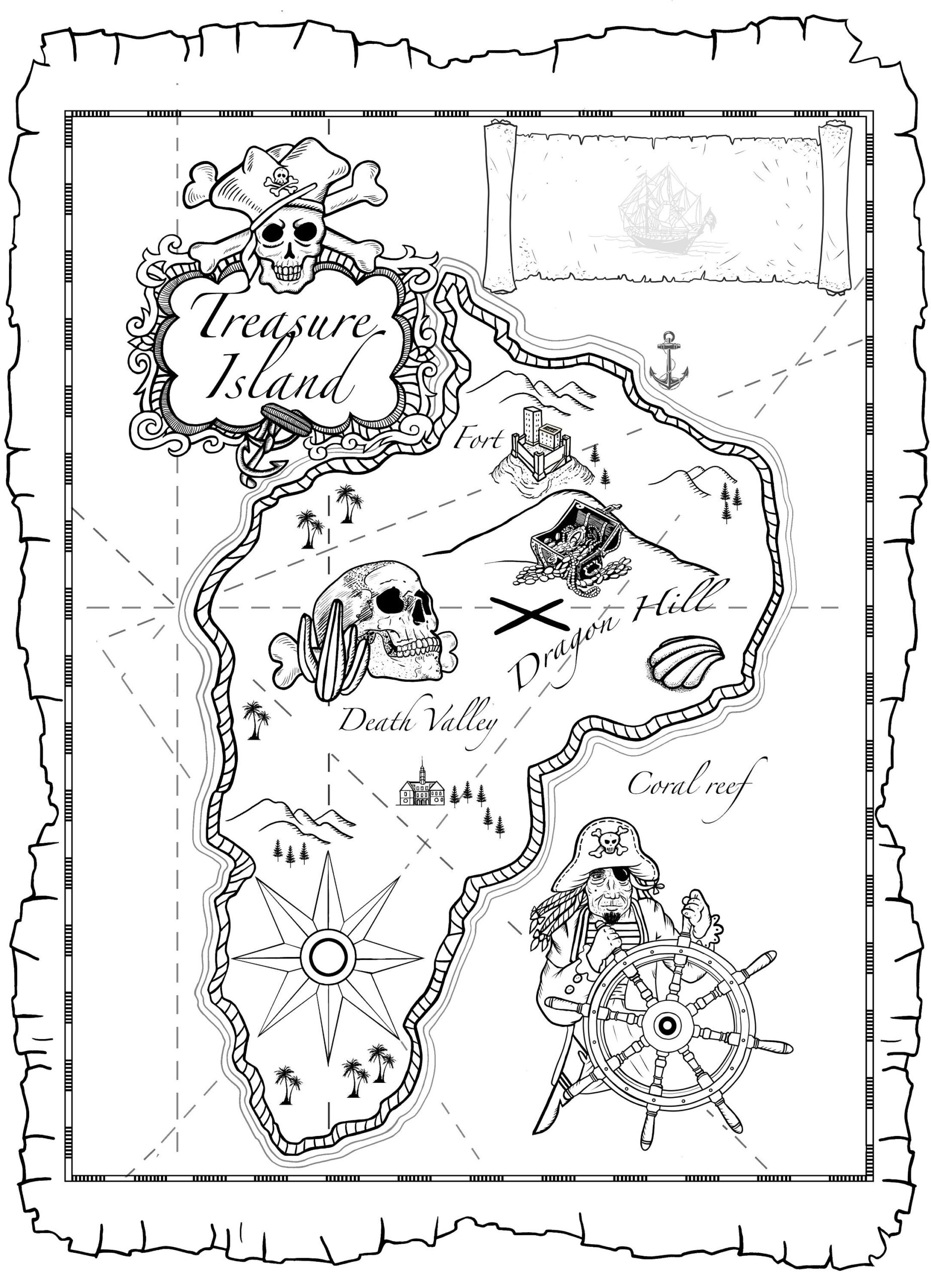 pirate map printable