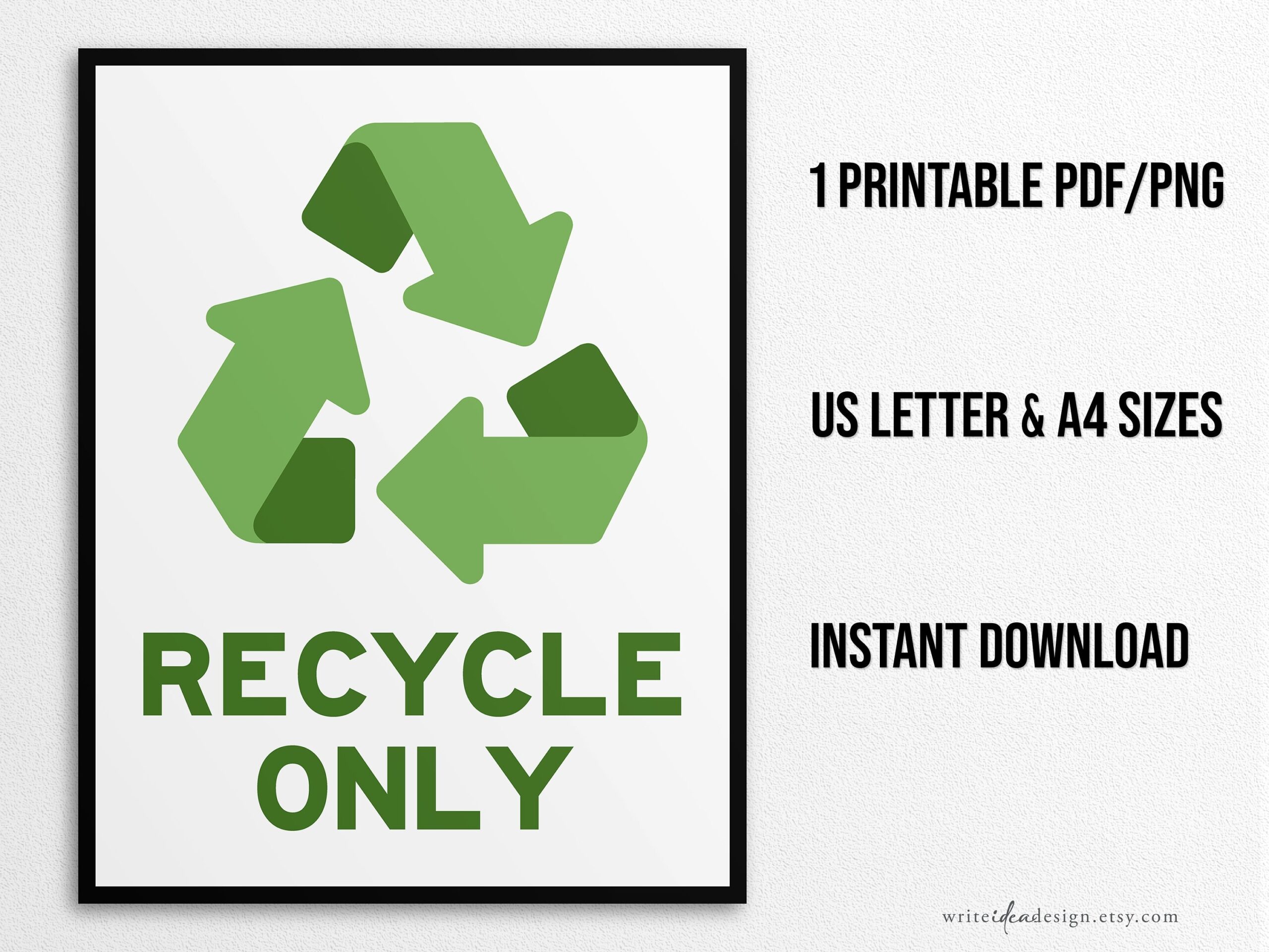 printable recycle sign
