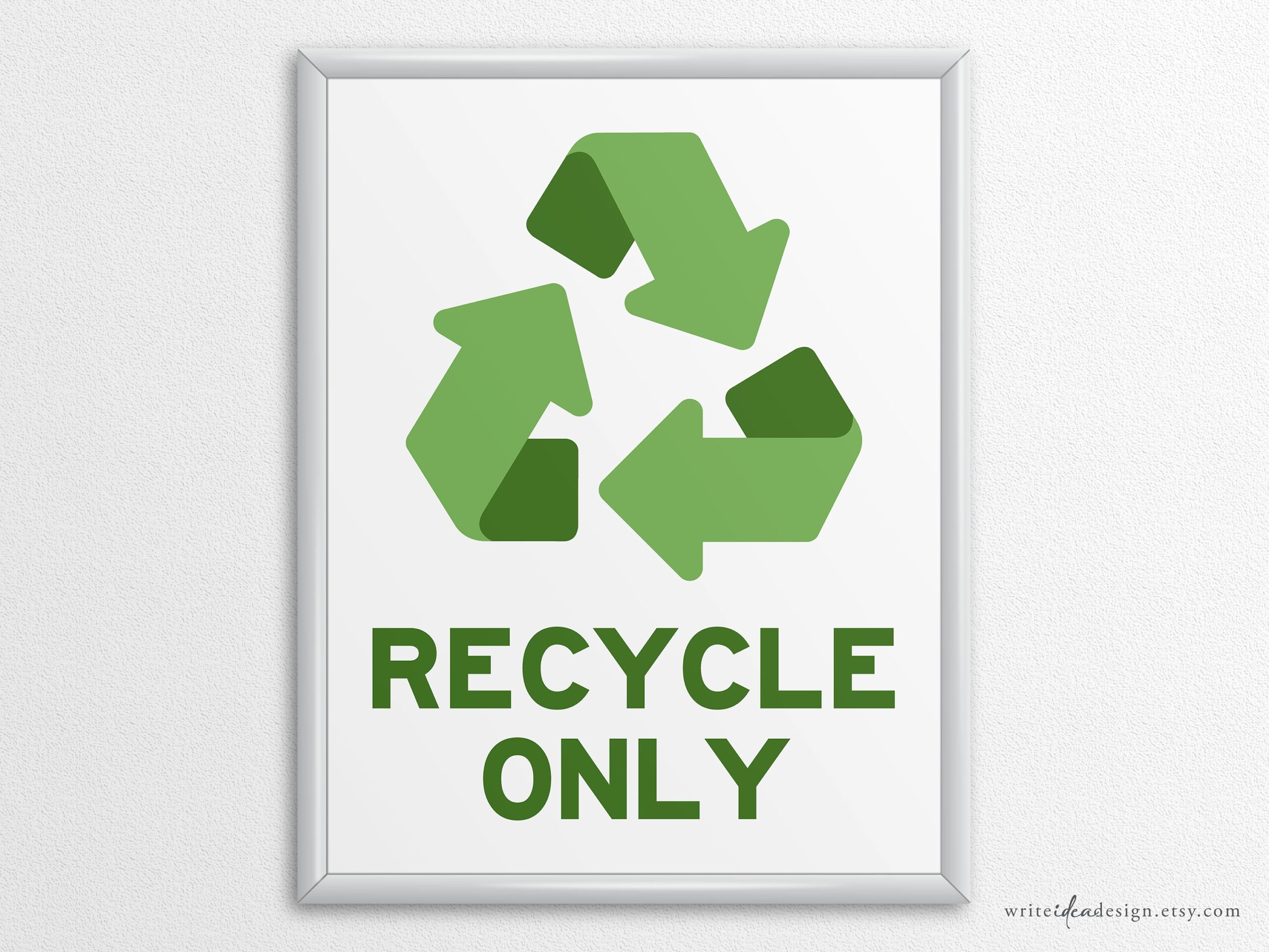 Printable Recycle Only Signs In US Letter And A4 Sizes Instant Download PNG PDF Etsy