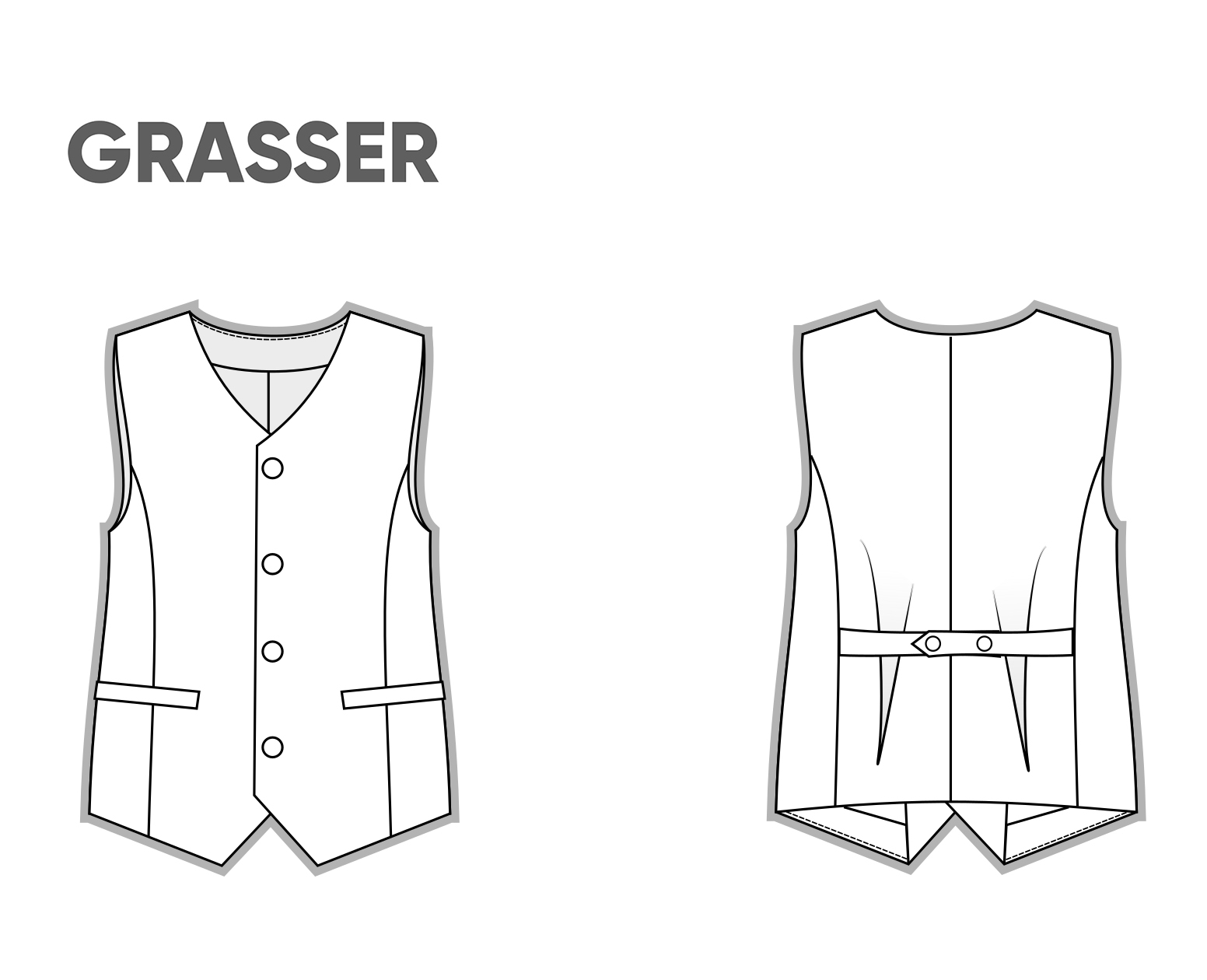 template printable vest pattern
