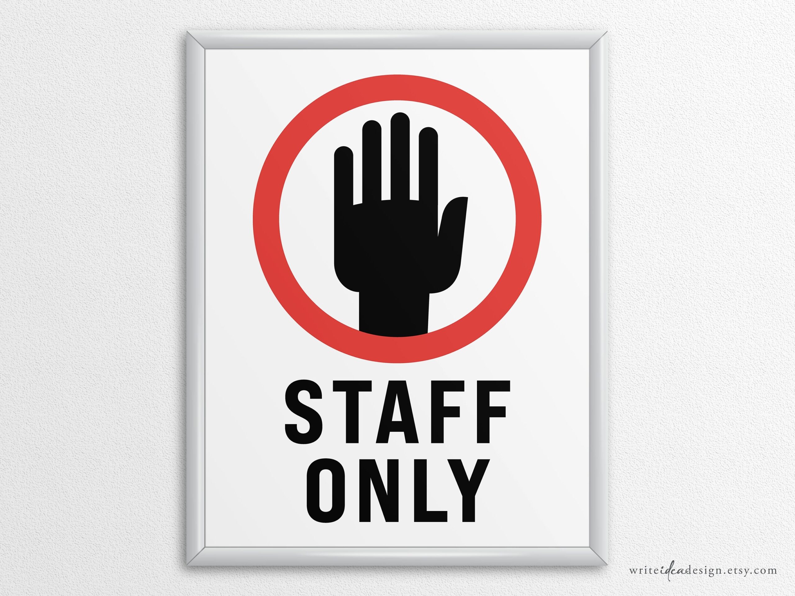 Printable Staff Only Signs US Letter And A4 Sizes Instant Download PDF Etsy