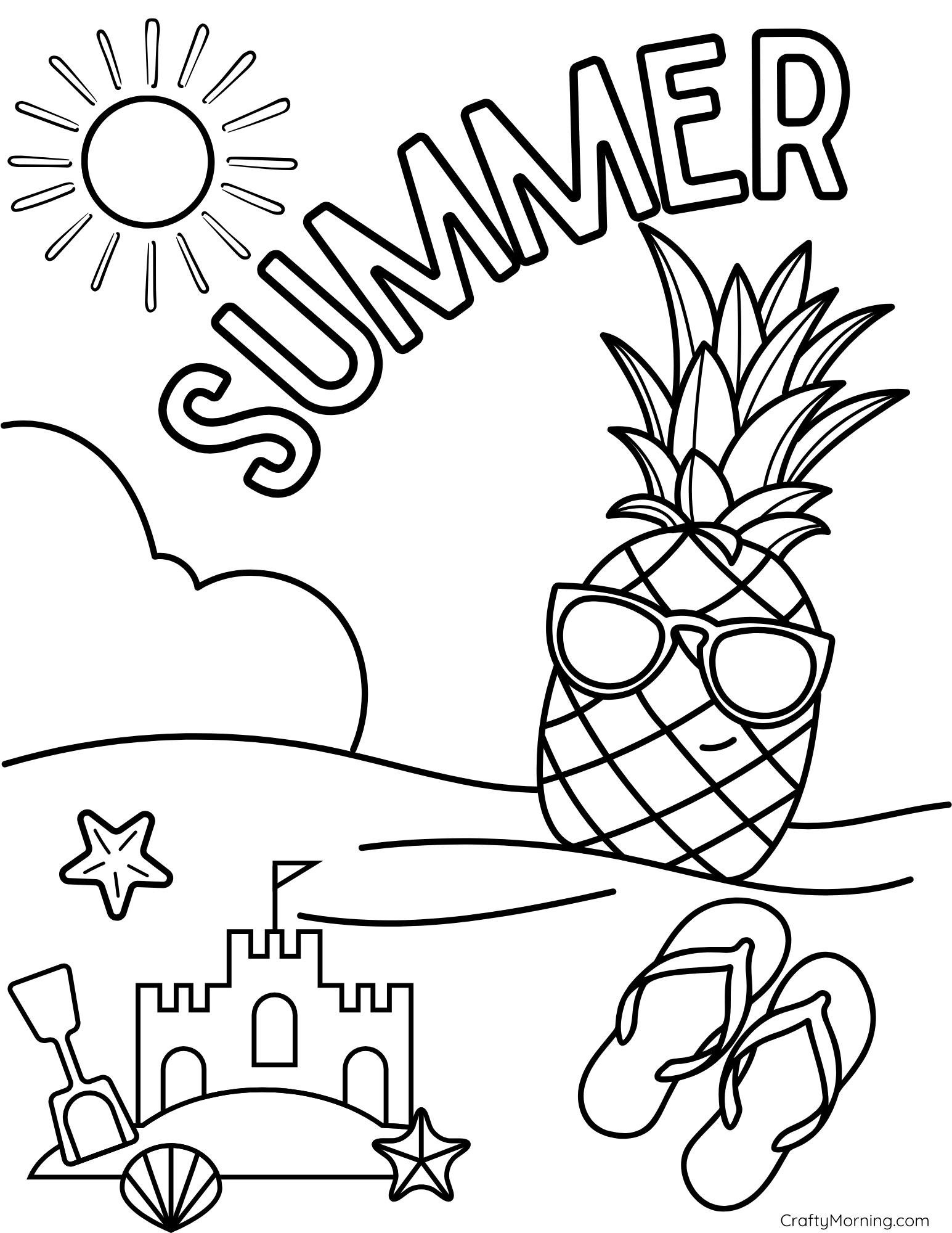 summer printable coloring sheets