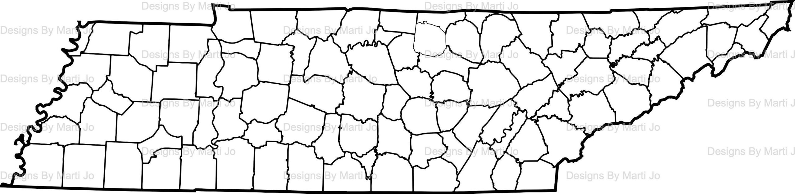 printable tennessee county map