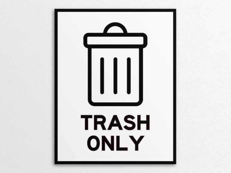 Printable Trash Only Signs In US Letter And A4 Sizes Instant Download PNG PDF Etsy Israel