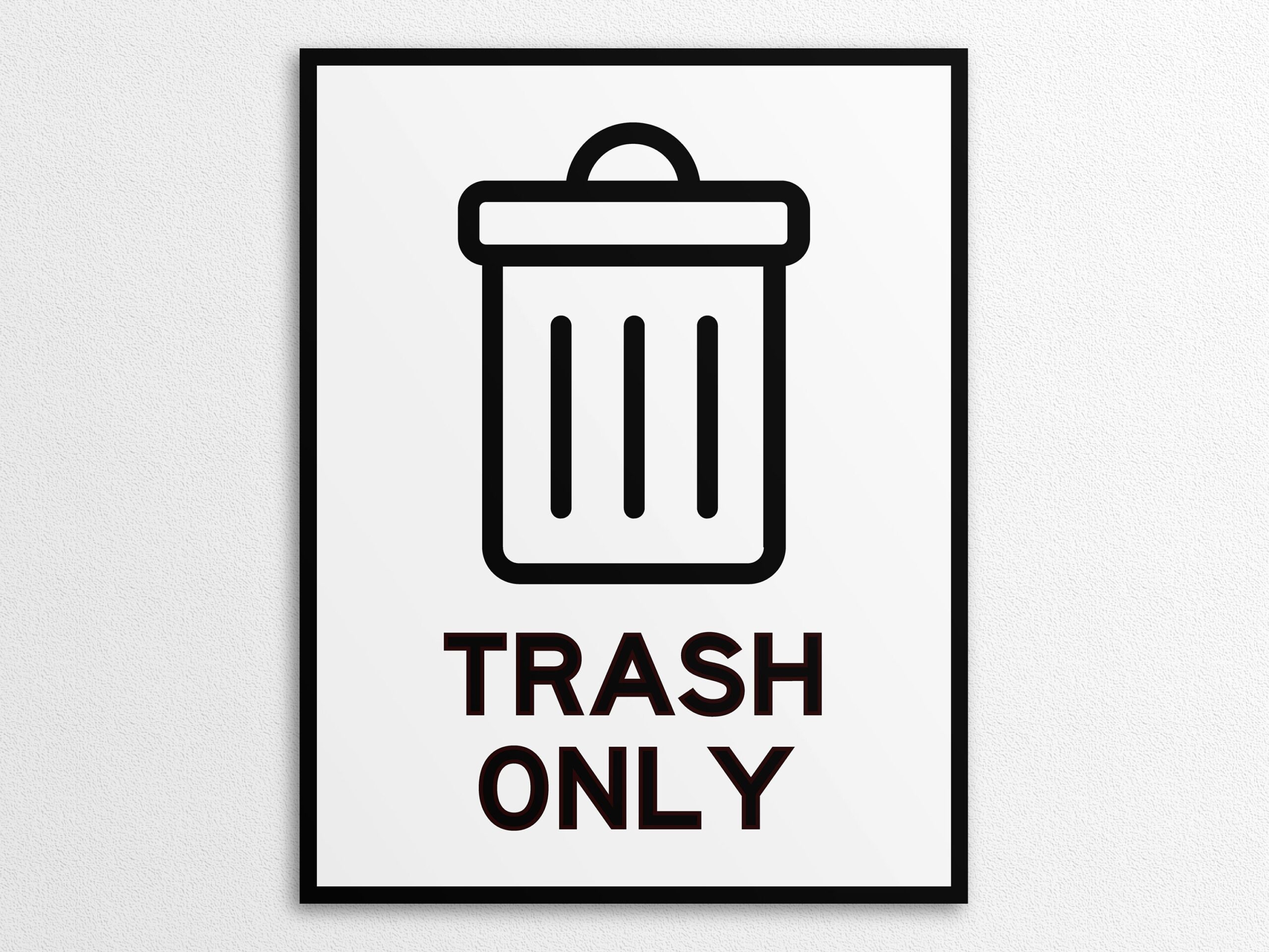 Printable Trash Only Signs In US Letter And A4 Sizes Instant Download PNG PDF Etsy Israel