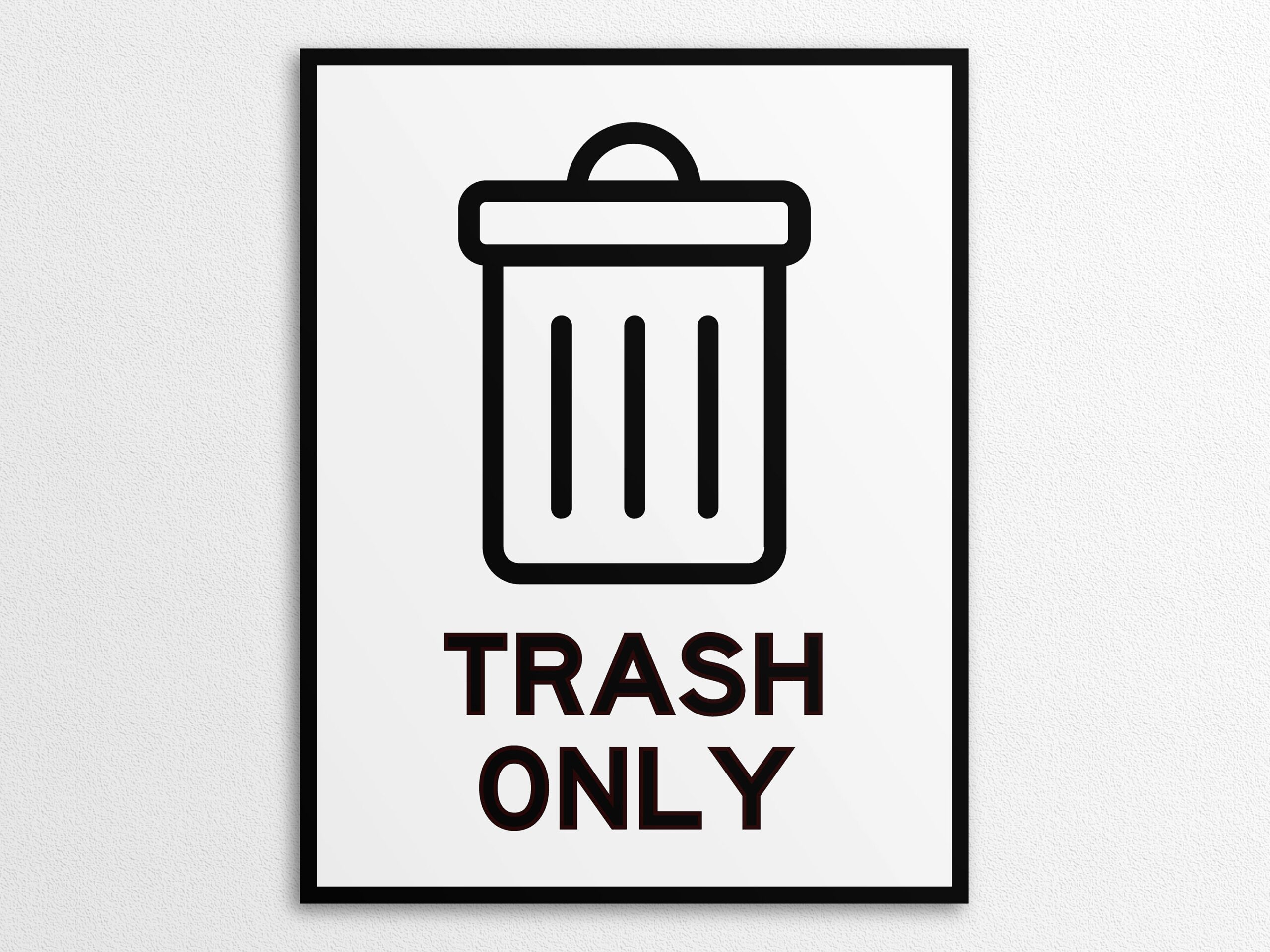 Printable Trash Only Signs In US Letter And A4 Sizes Instant Download PNG PDF Etsy Norway