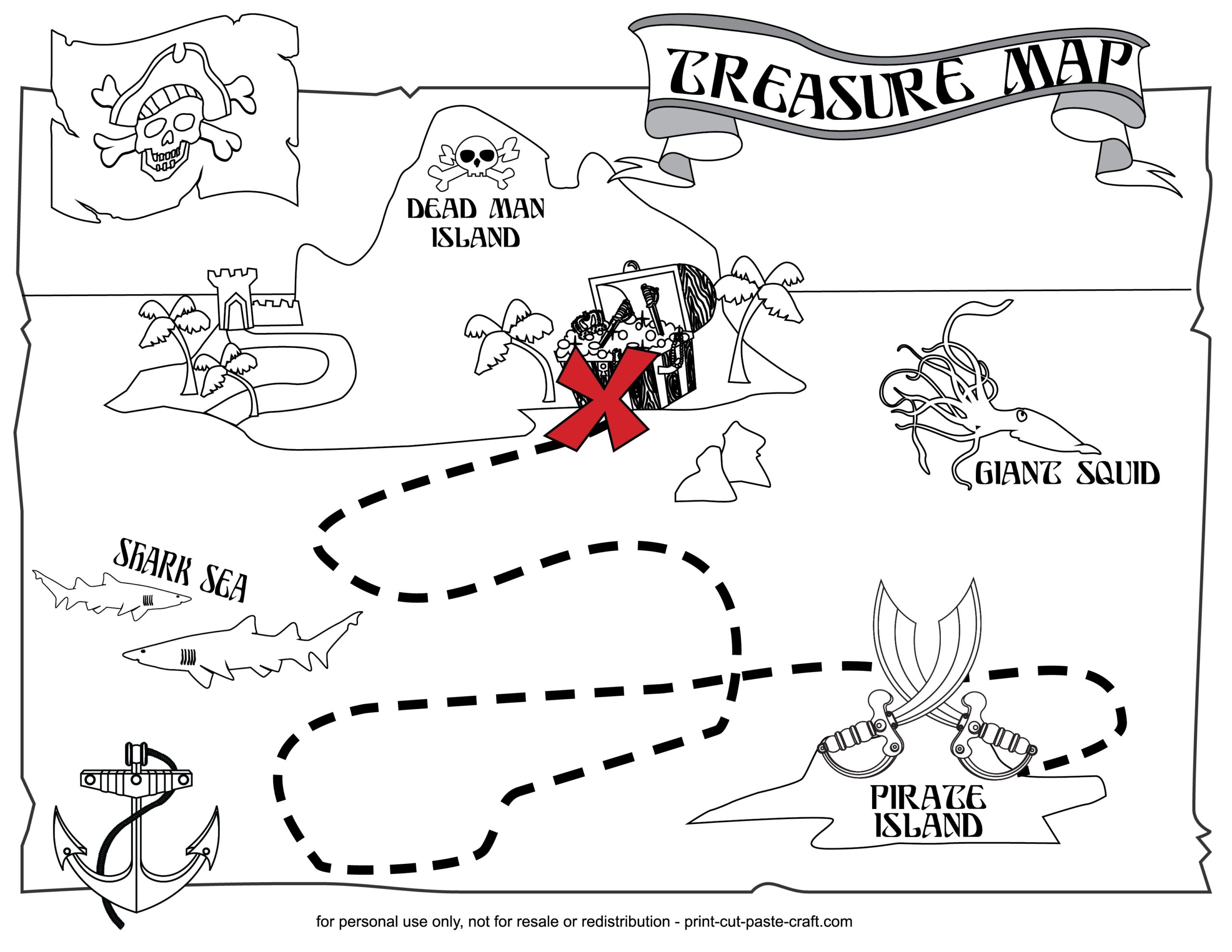 printable treasure map