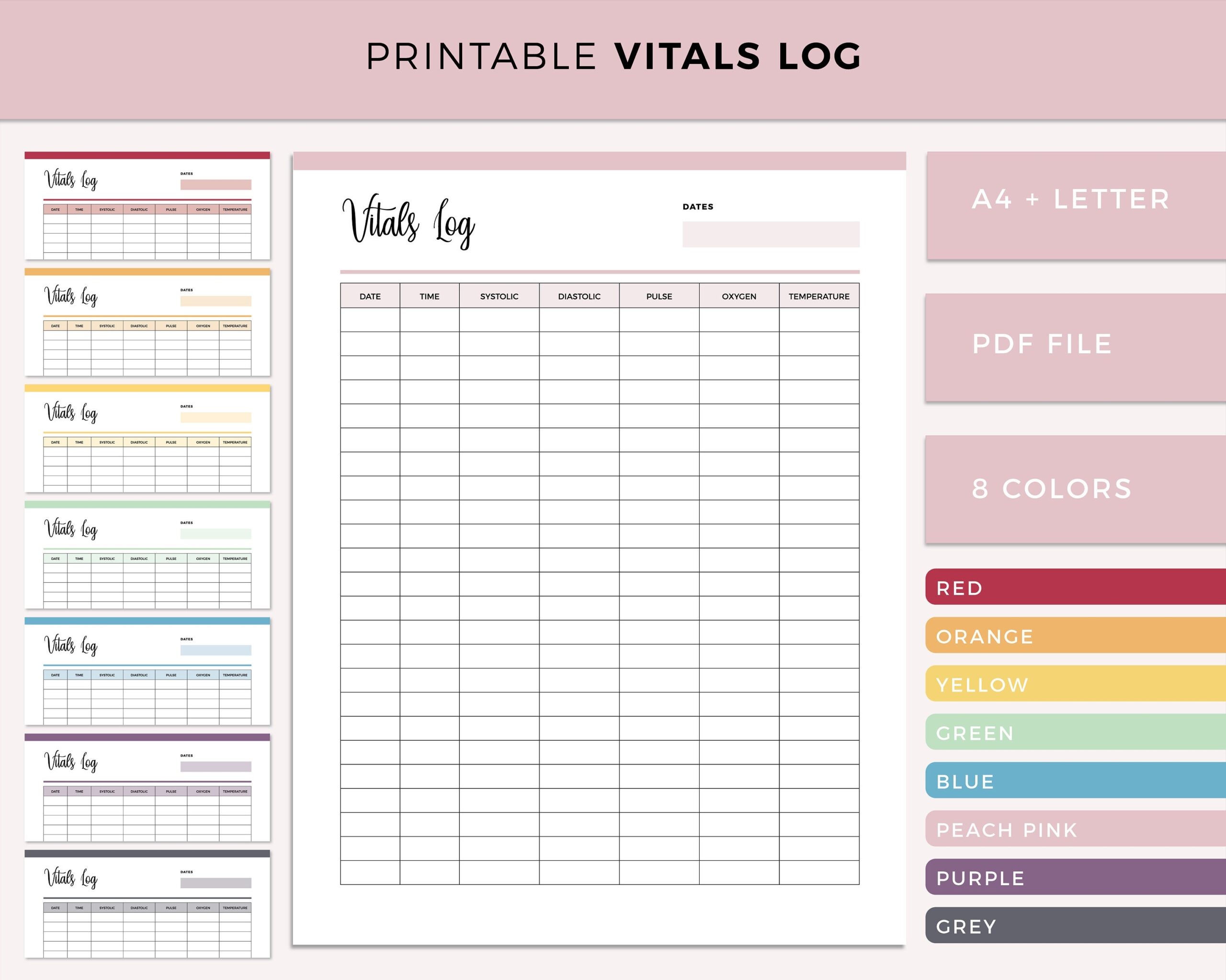 printable vital signs sheet nursing