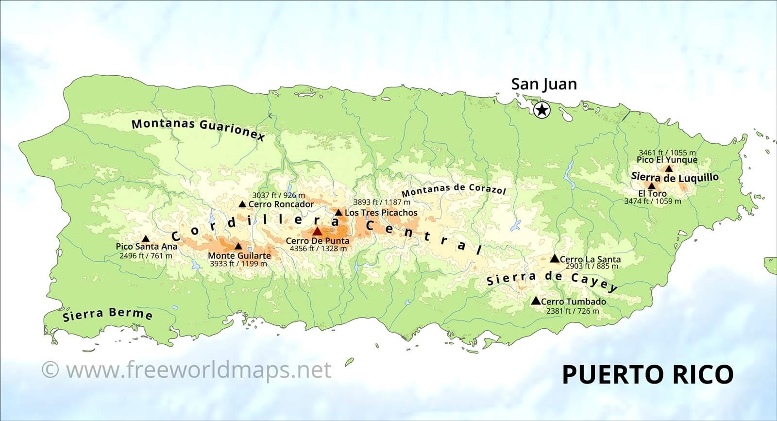 puerto rico map printable