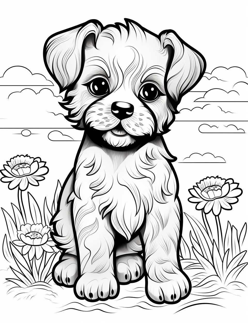 printable puppy coloring sheets