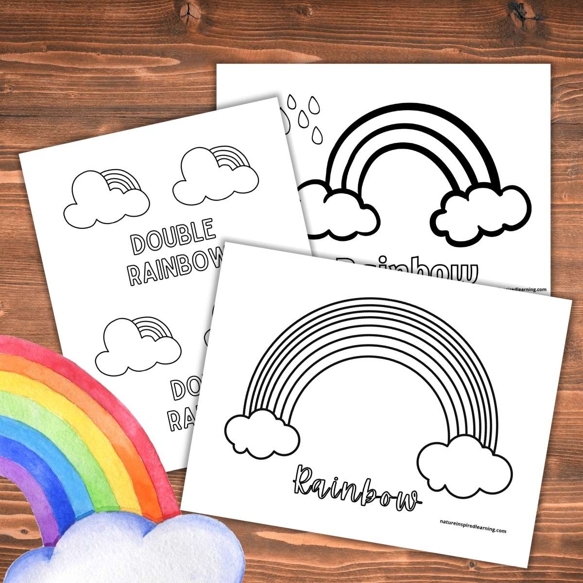 printable rainbow coloring sheet