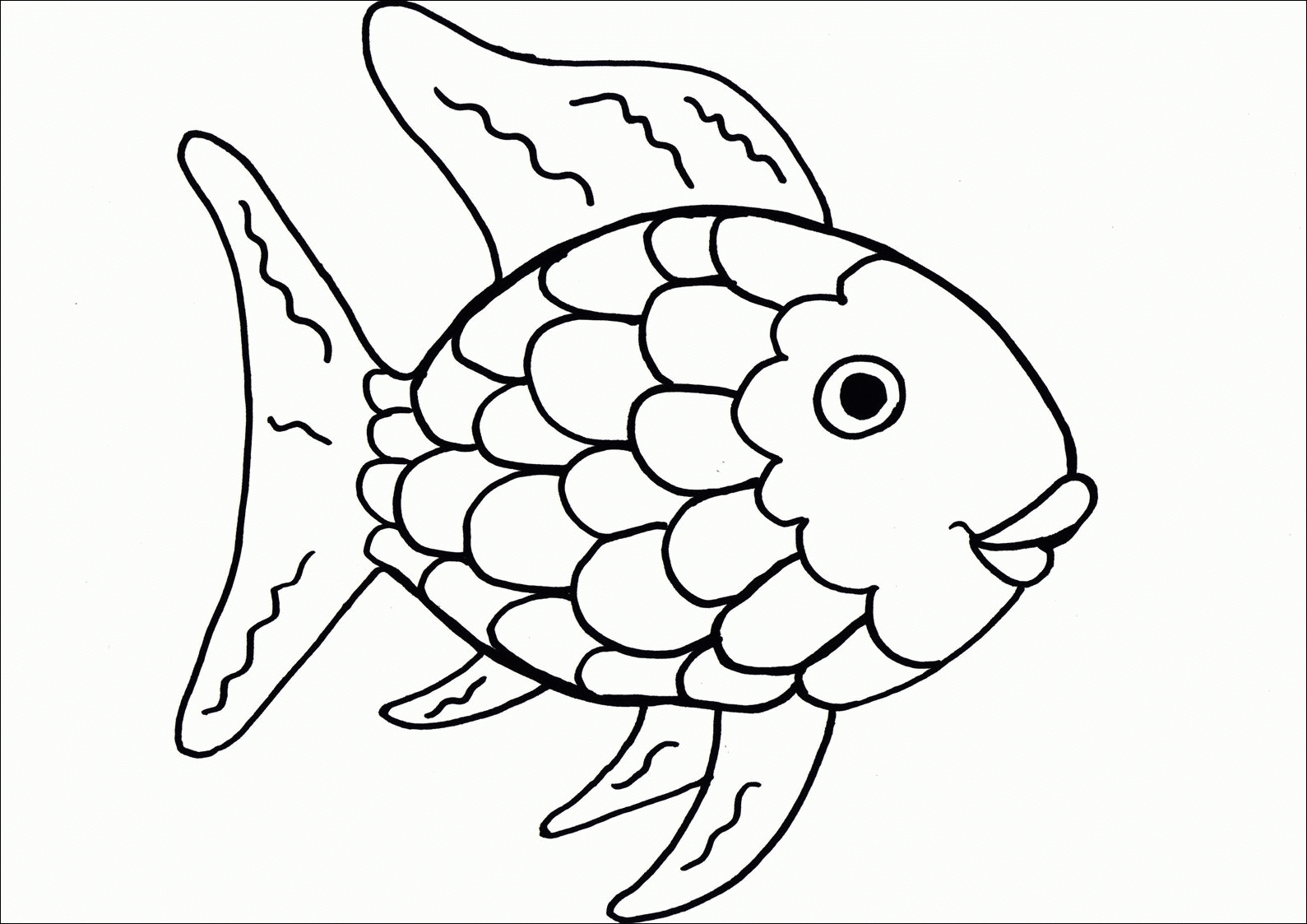 rainbow fish template printable