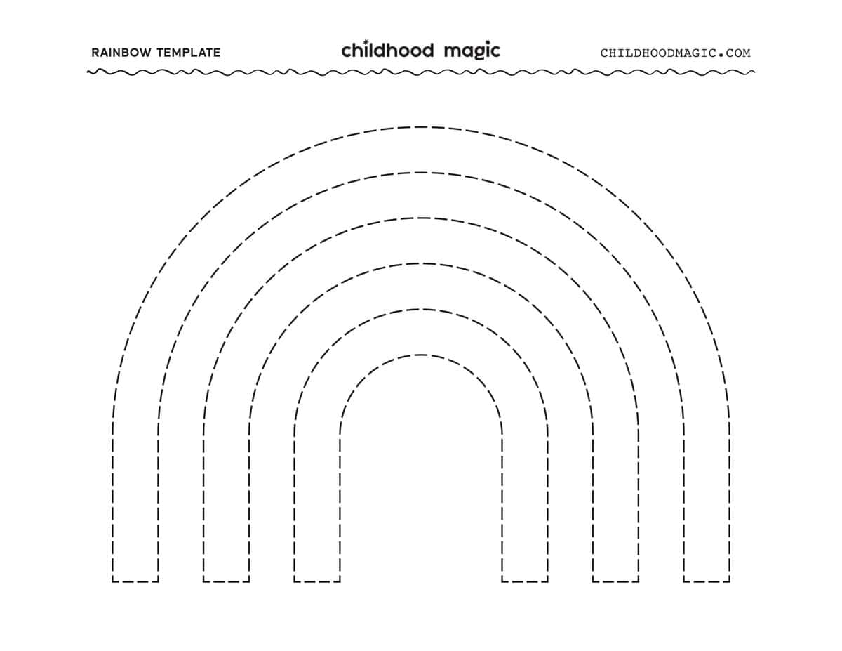 Rainbow Template Free Printable Coloring Page Childhood Magic