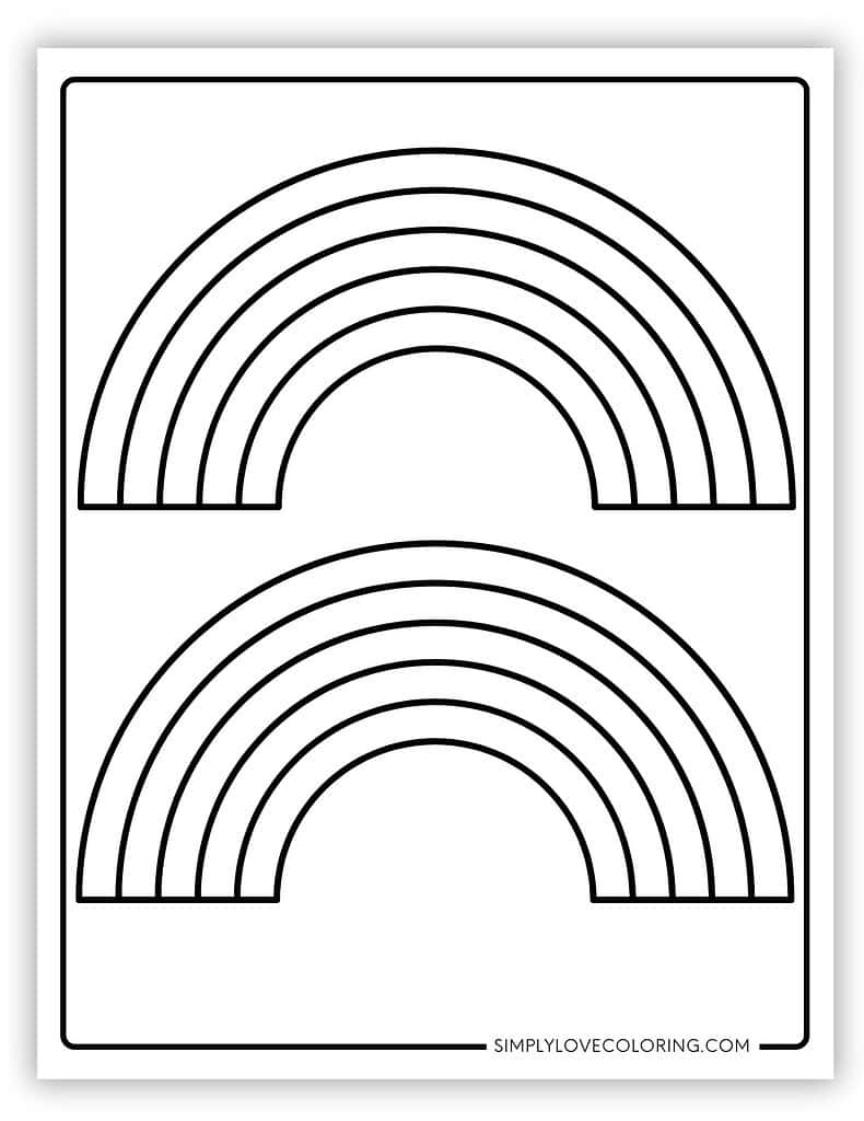 free rainbow template printable