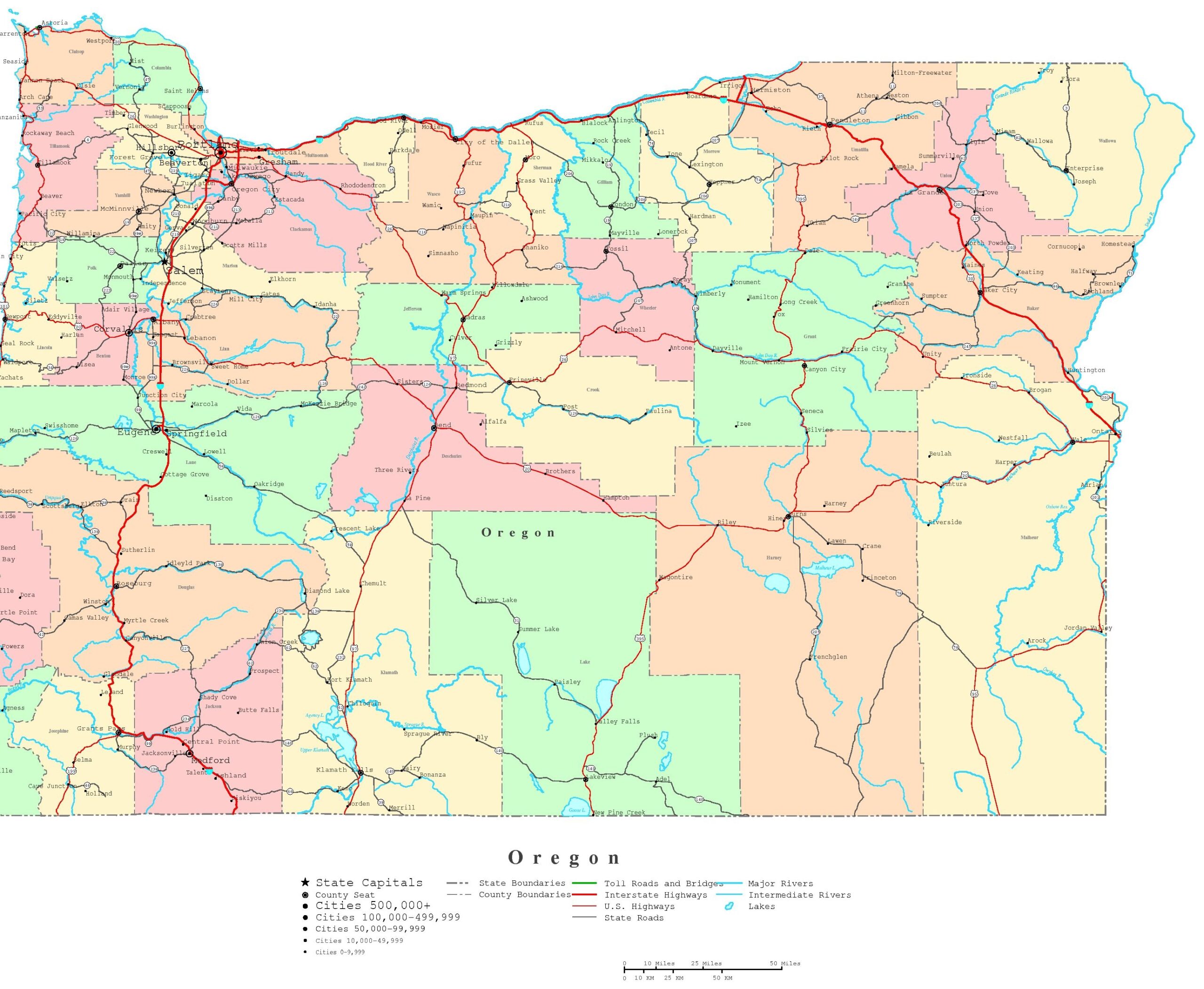 Rand Mcnally Oregon Map Rand McNally EasyToFold Map Oregon Oregon State Map Printable