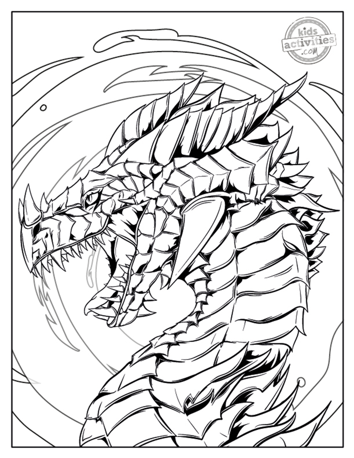 dragon coloring sheets printable