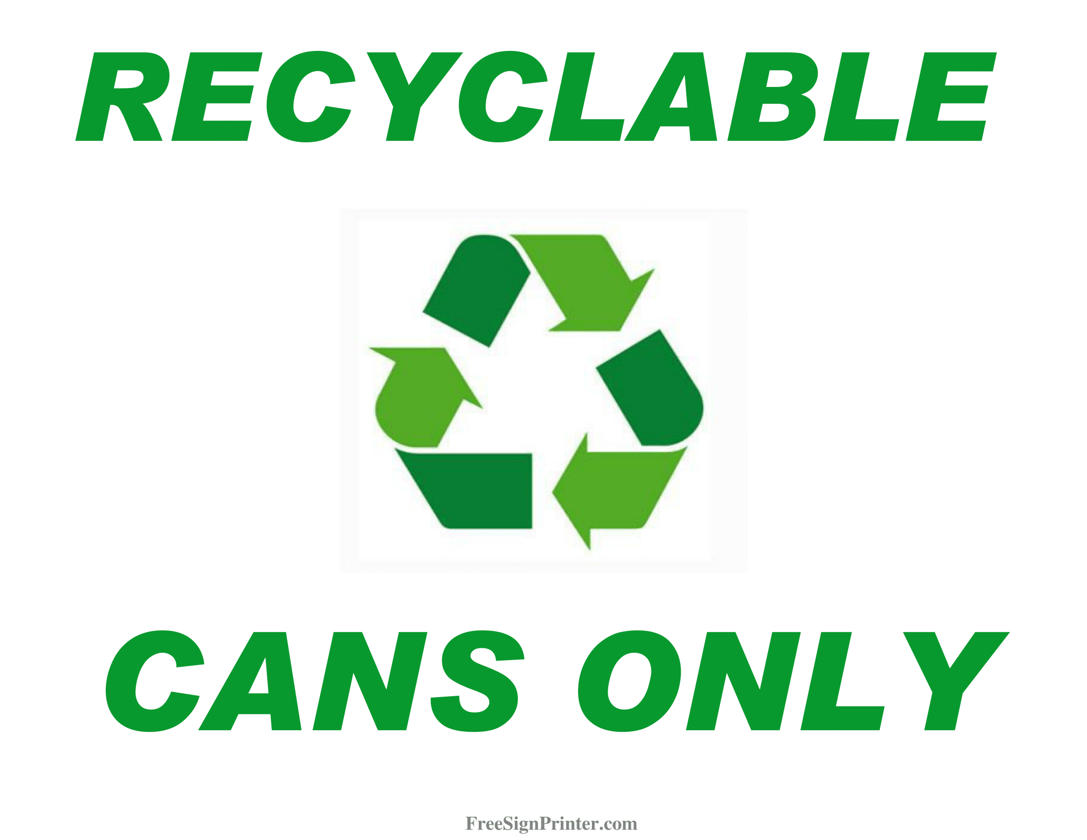 recycling signs printable