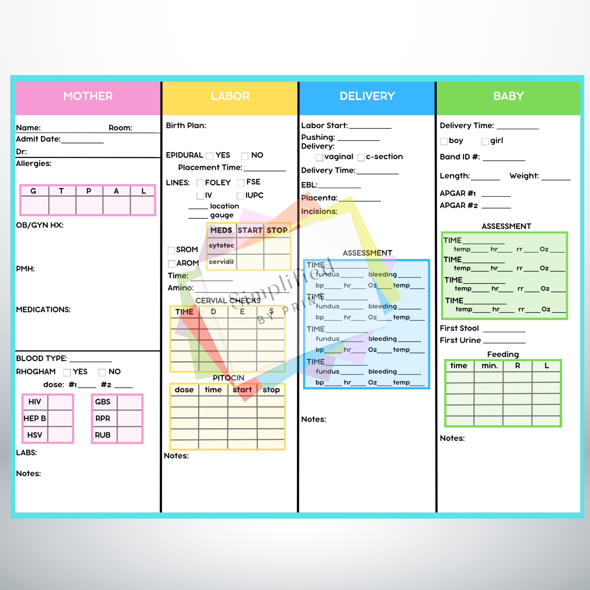 nurse report sheet printable