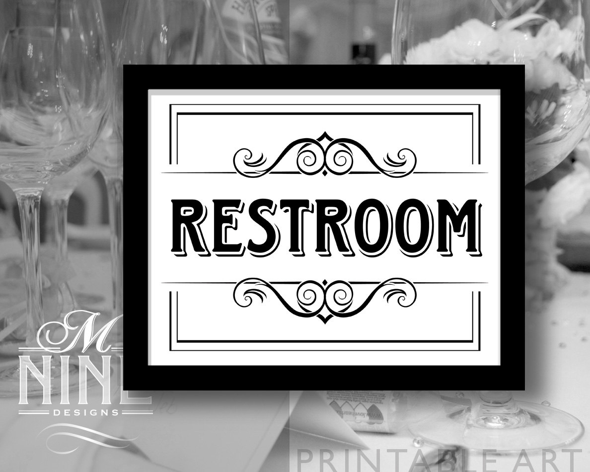 restroom sign printable