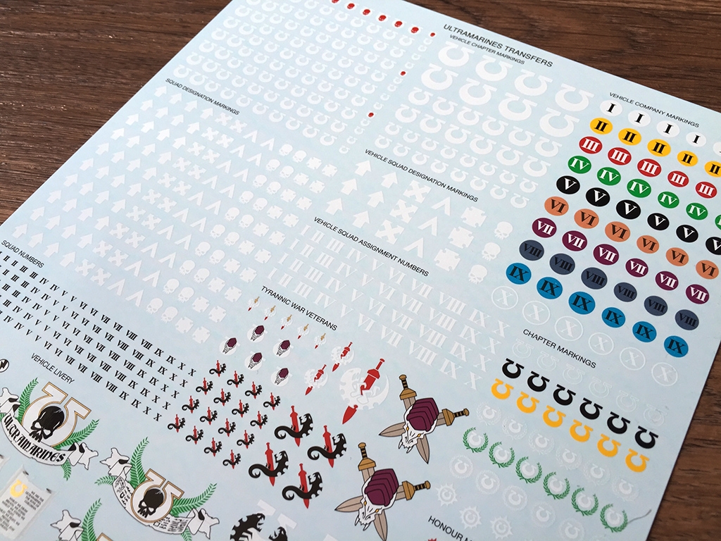 Review New XL Ultramarines Transfer Sheet Tale Of Painters