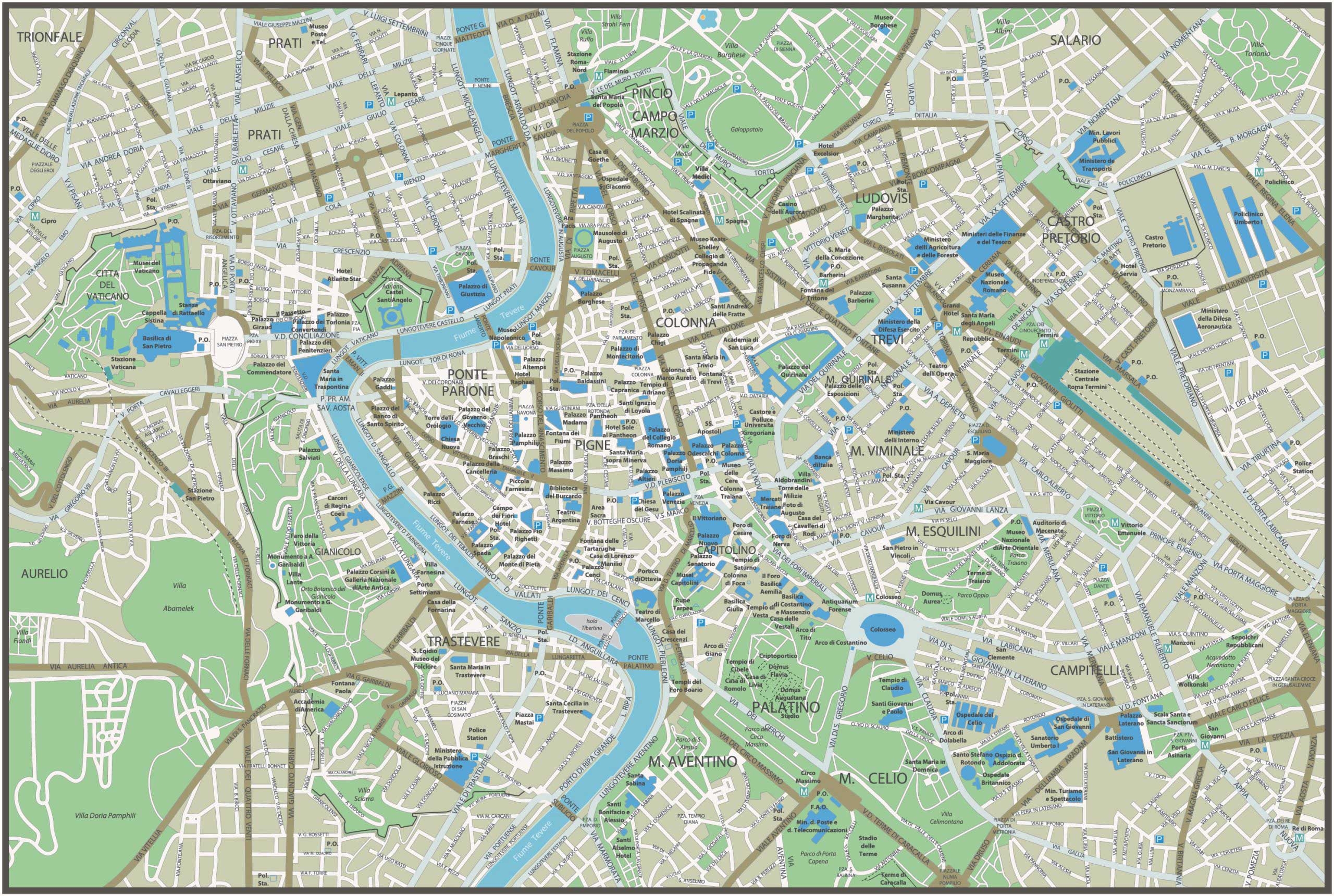 printable map of rome