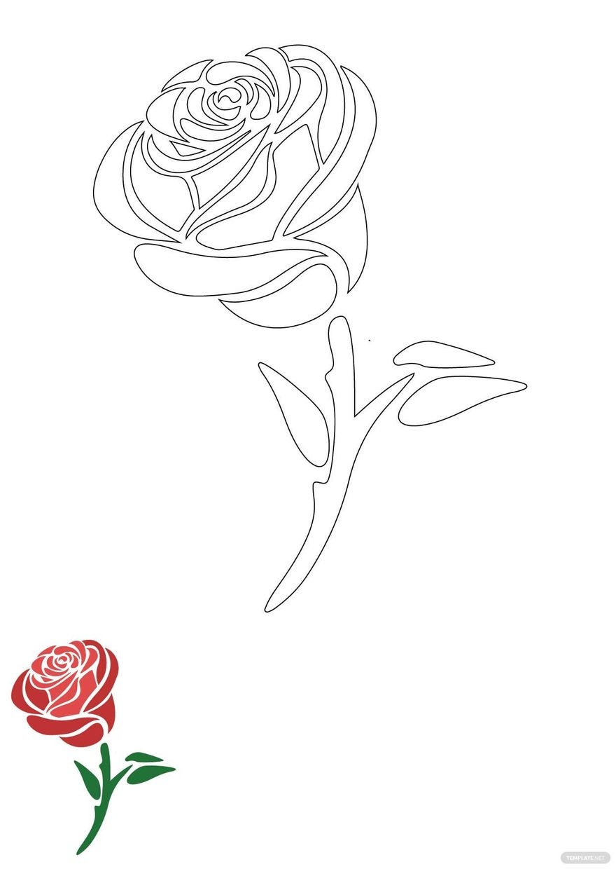 rose printable template