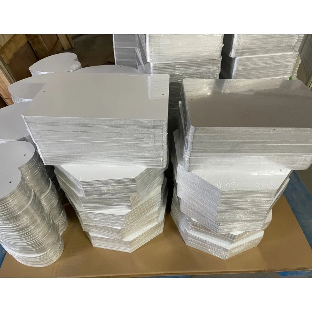 RTS High Quality Printable Metal Sheet Sublimation Blank Aluminum Sheet Plate White Glossy 12x18 Inch 300X400MM Alibaba