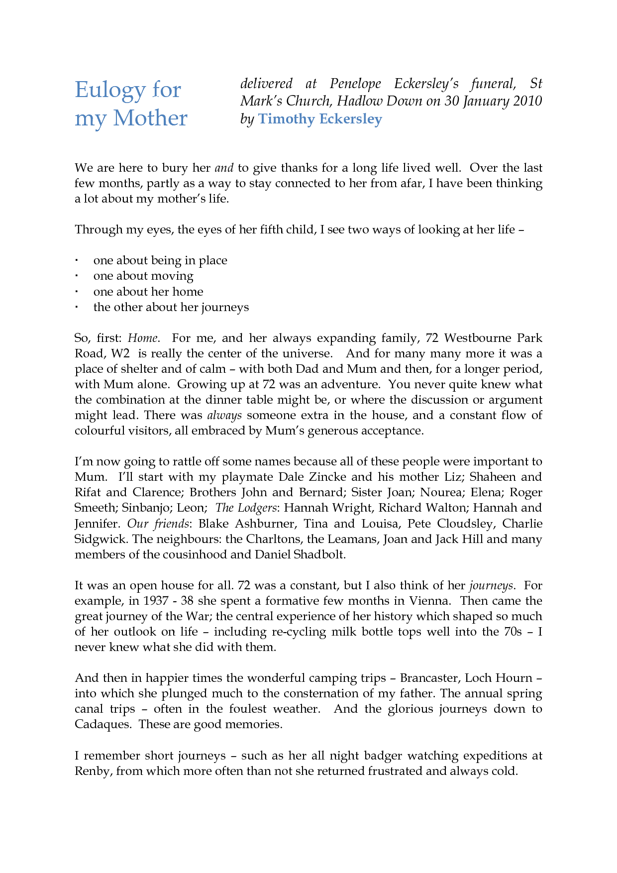 printable eulogy template for mother