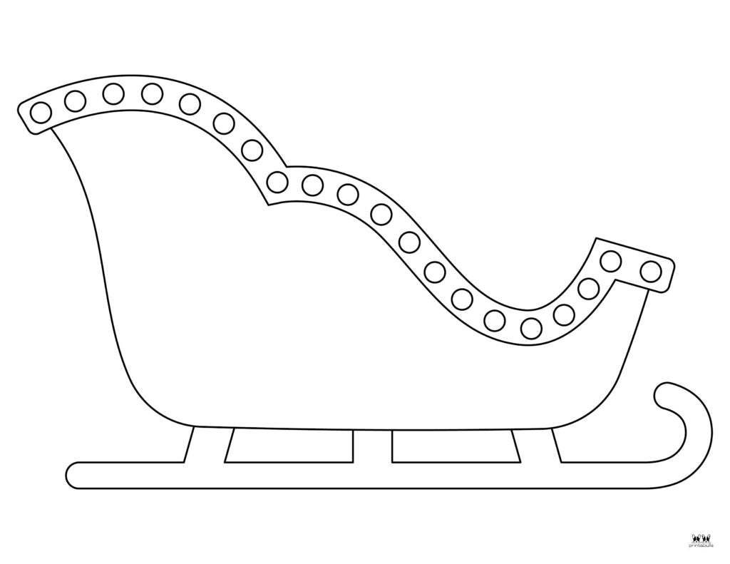 Santa Sleigh Coloring Pages Templates Printabulls