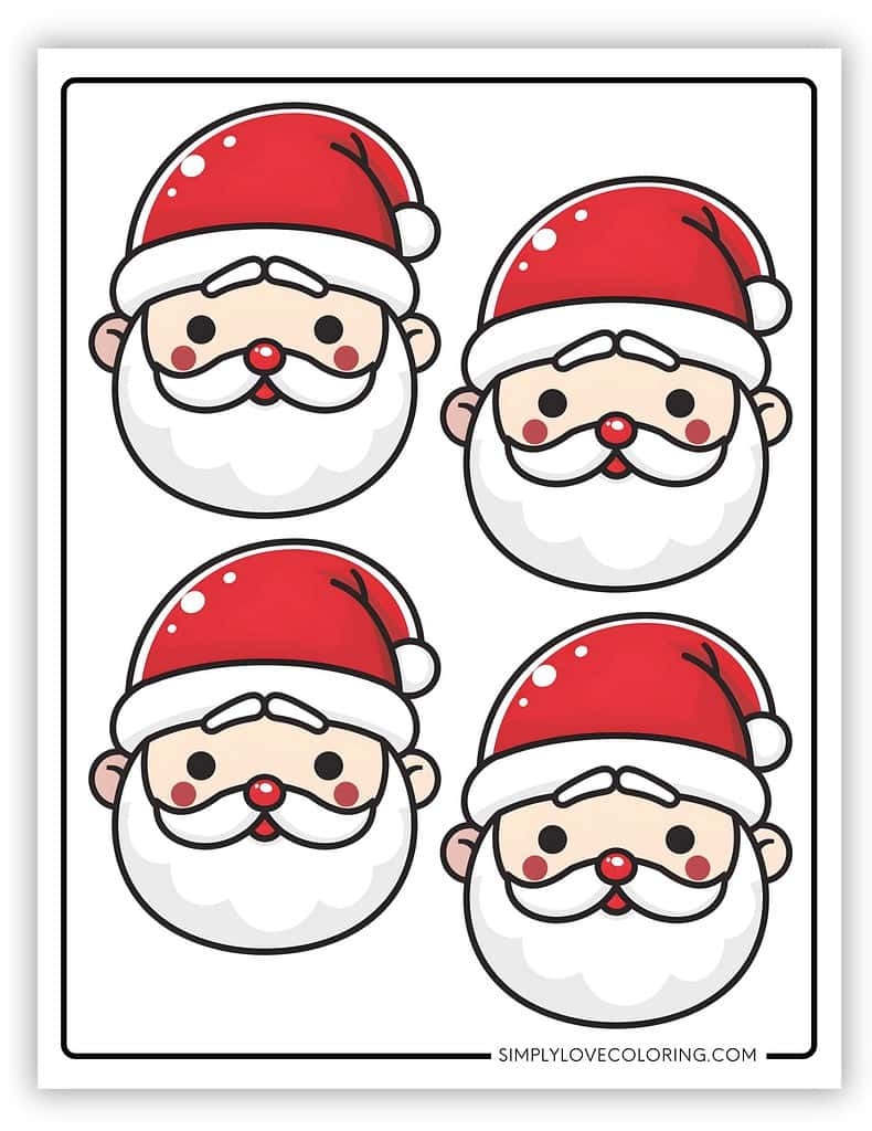 Santa Templates Free PDF Printables Simply Love Coloring