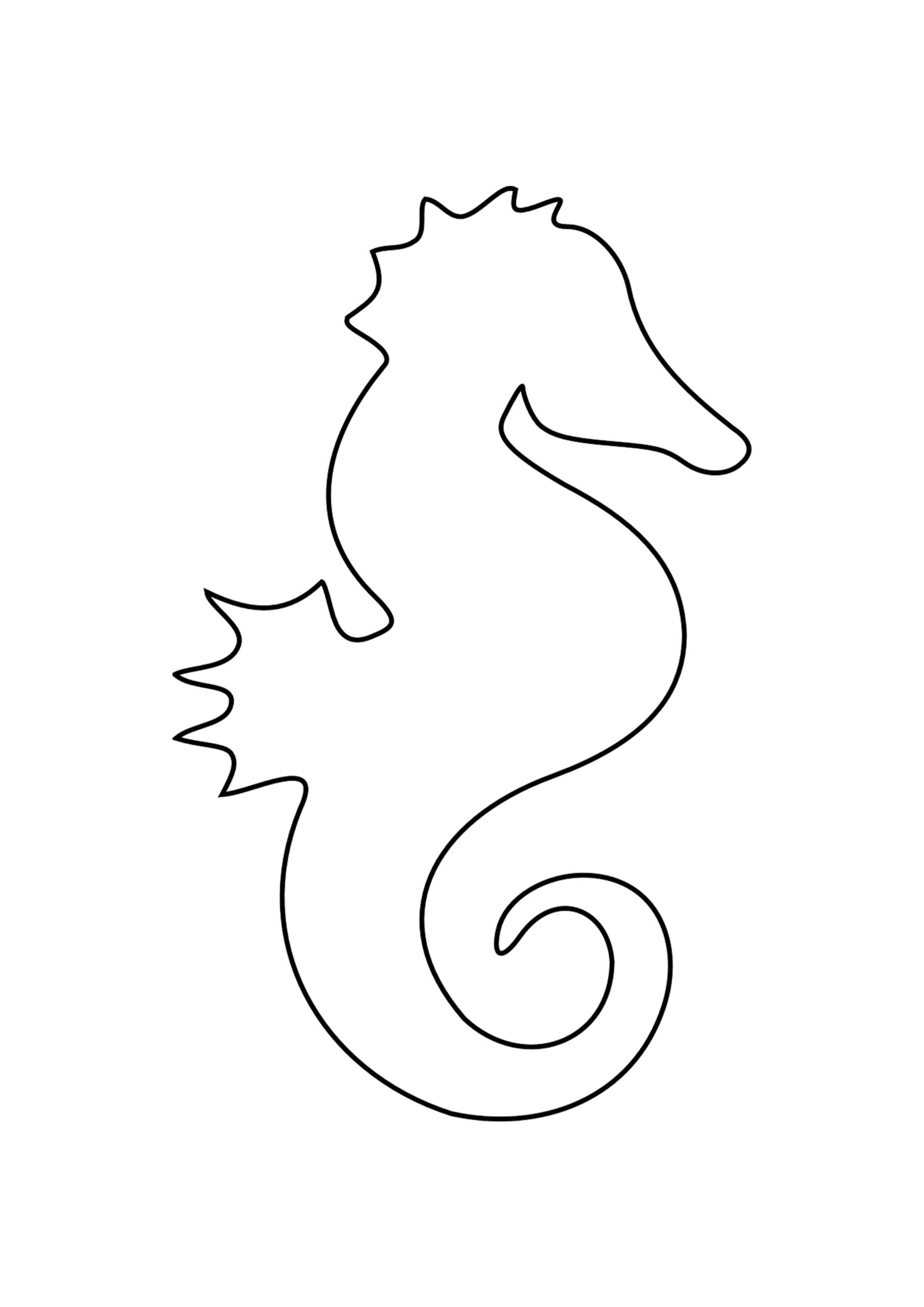 seahorse template printable