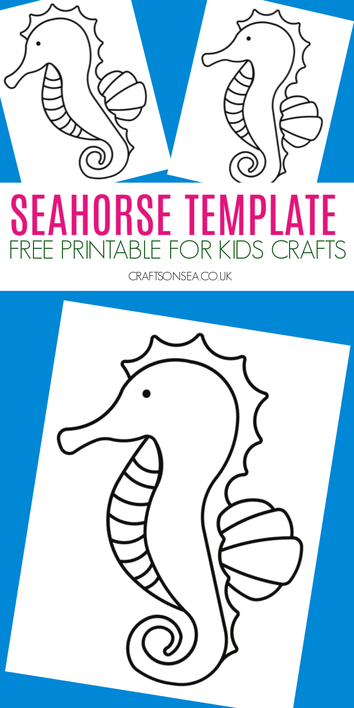 Seahorse Template FREE Printable PDF Crafts On Sea