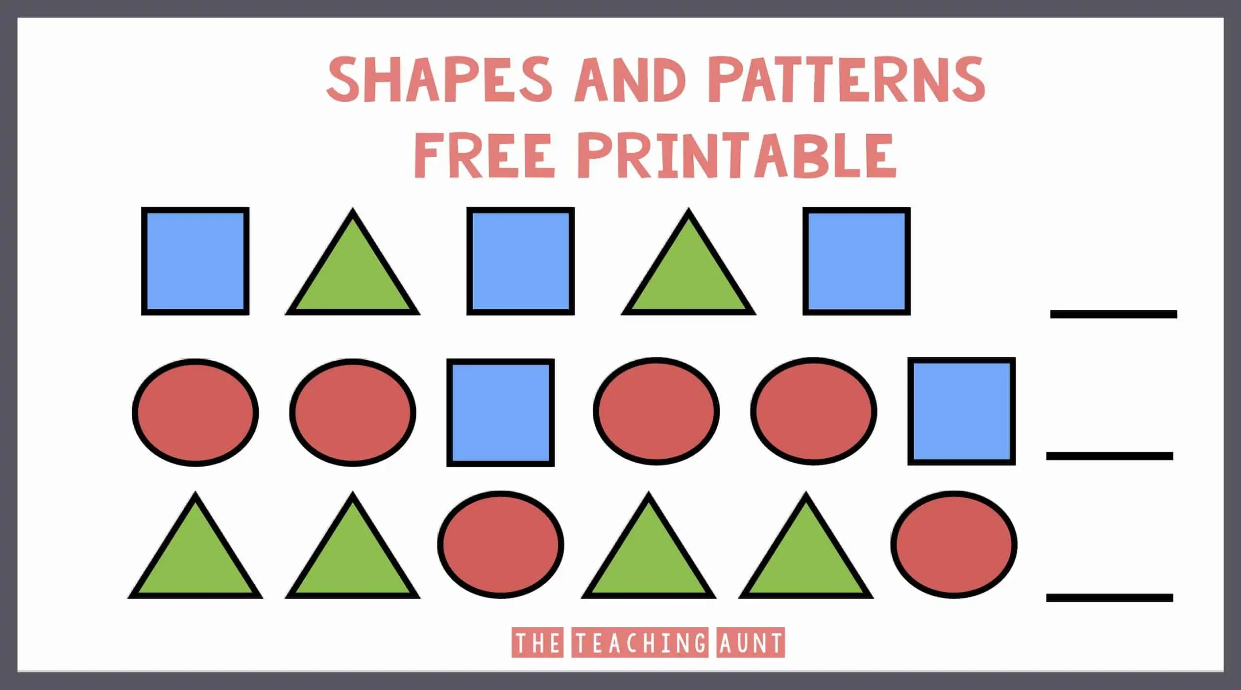 free printable pattern worksheets