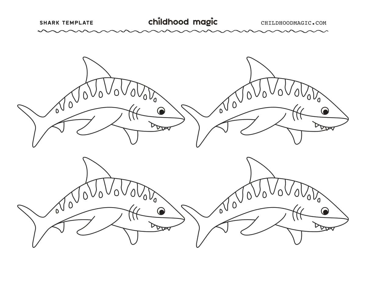 Shark Template Free Printable For Kids Childhood Magic