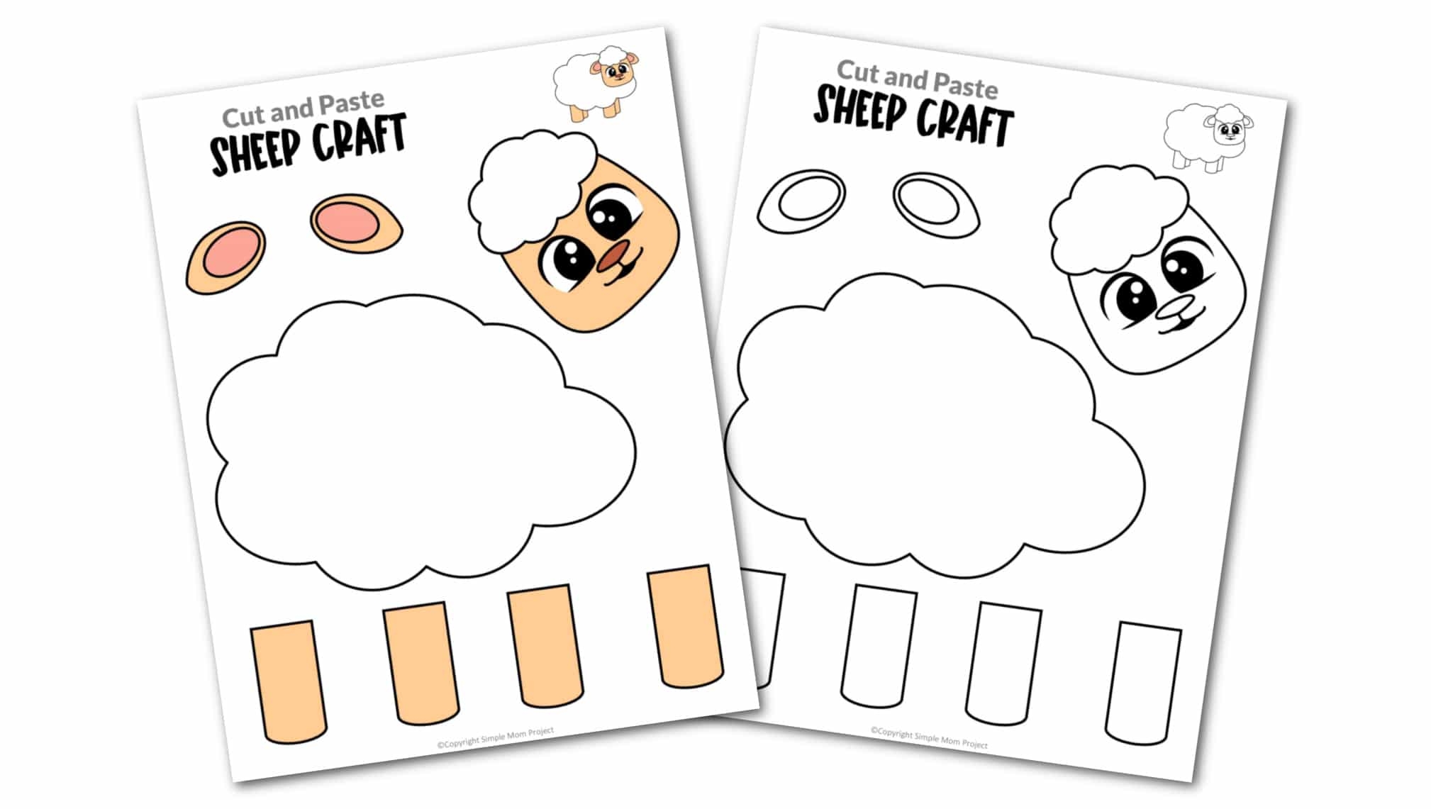 free printable sheep template