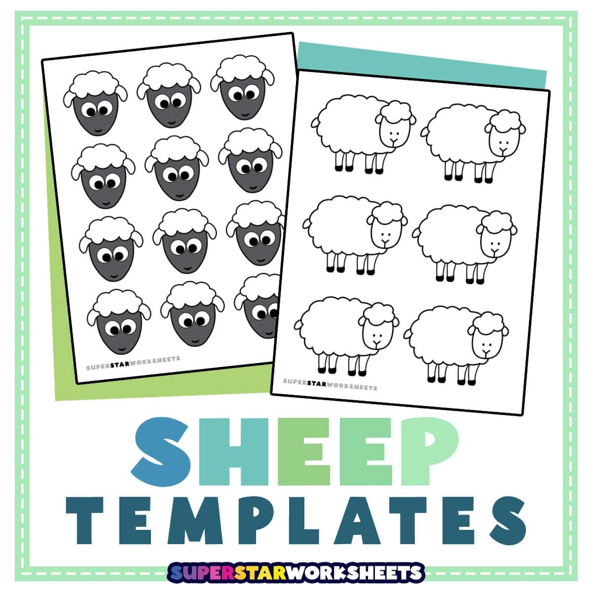 Sheep Template Free Printables Superstar Worksheets