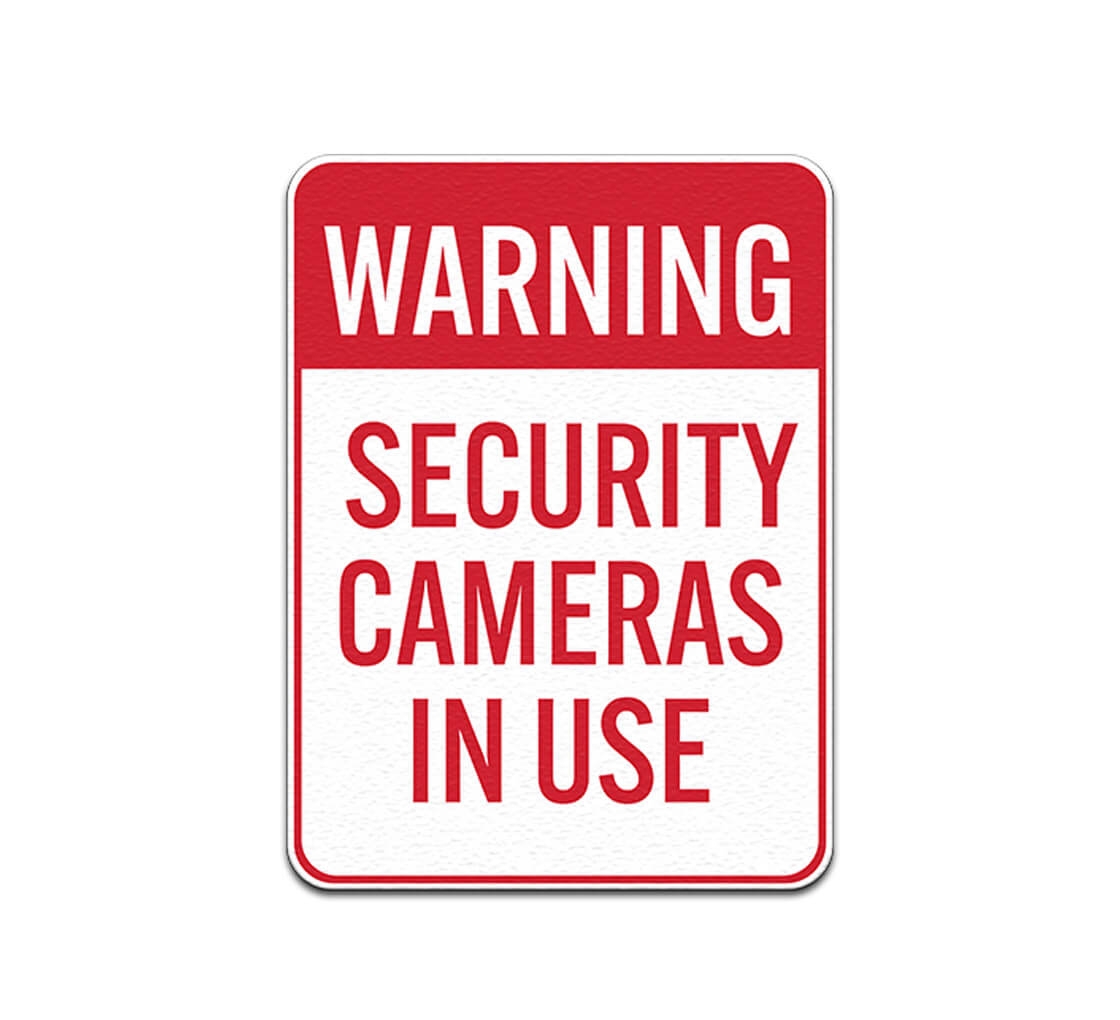 Shop For Security Cameras In Use Aluminum Sign Non Reflective BannerBuzz
