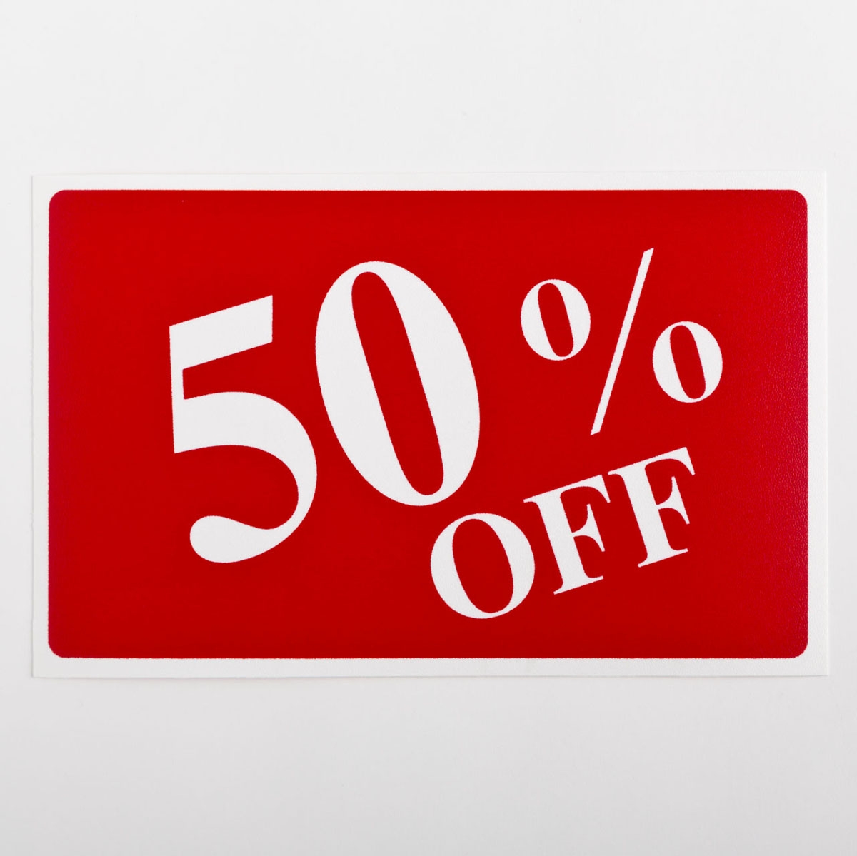 Sign 50 Off Heavyweight Red Plastic A B Store Fixtures
