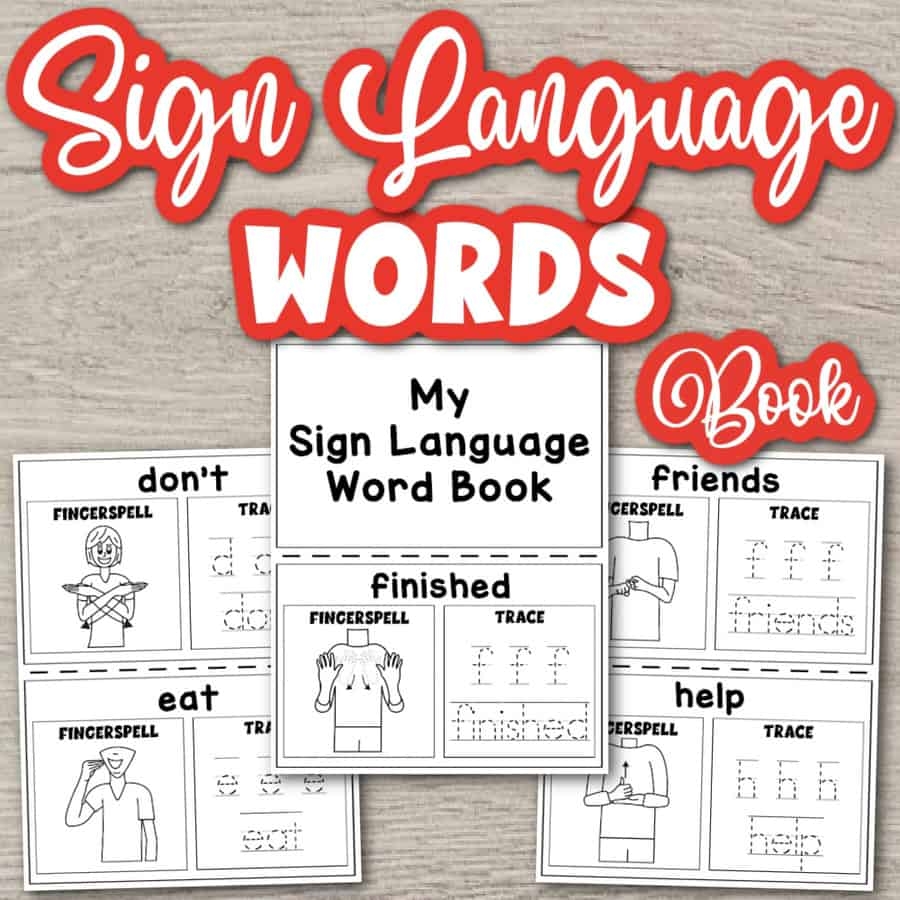 Sign Language Printables ASL 