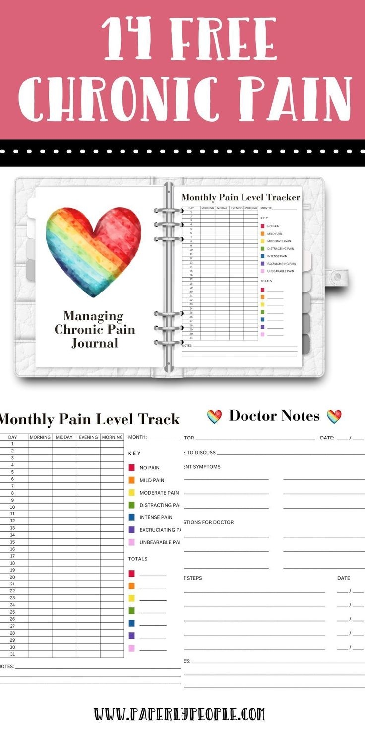 Simplified Chronic Pain Diary Free Printable