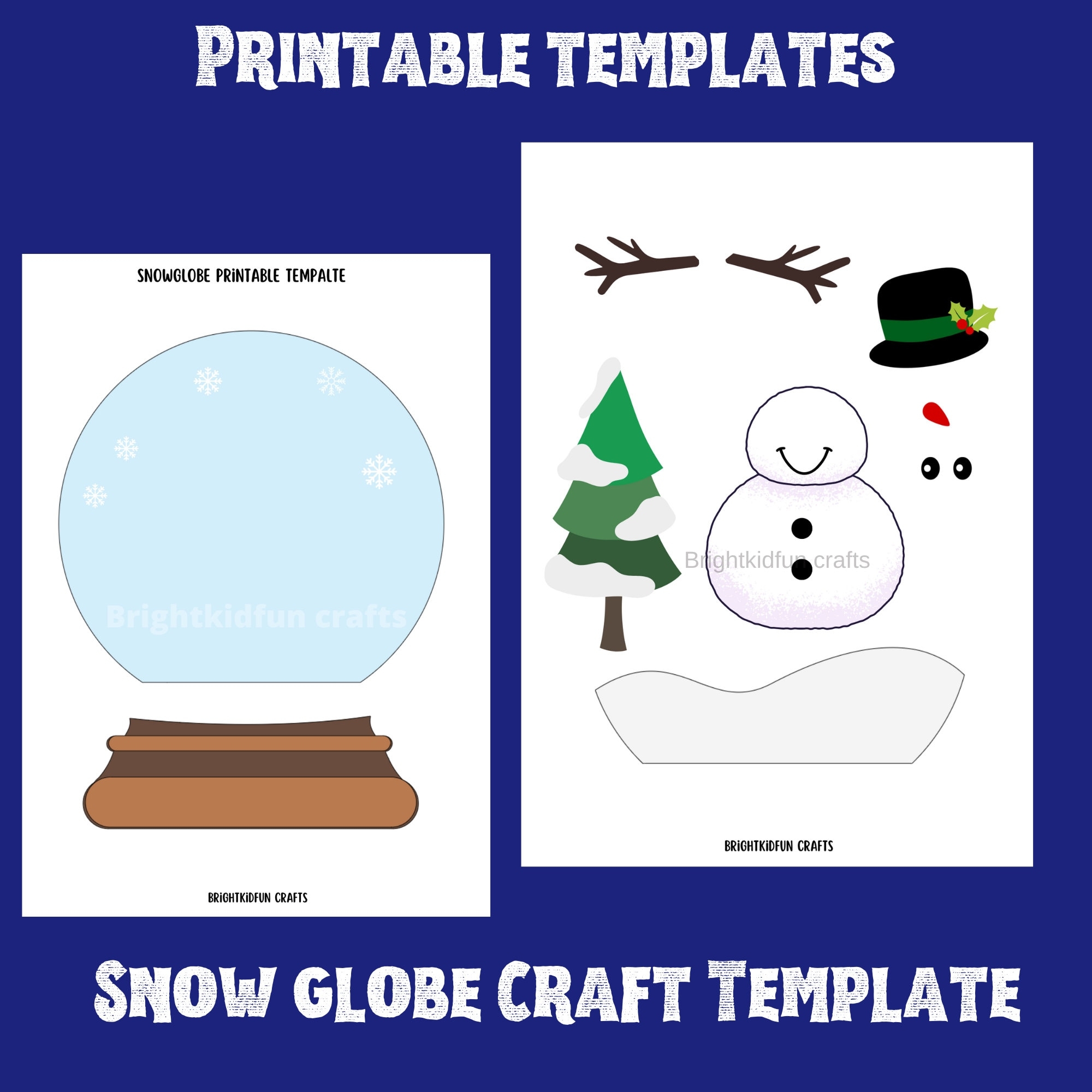printable snow globe template