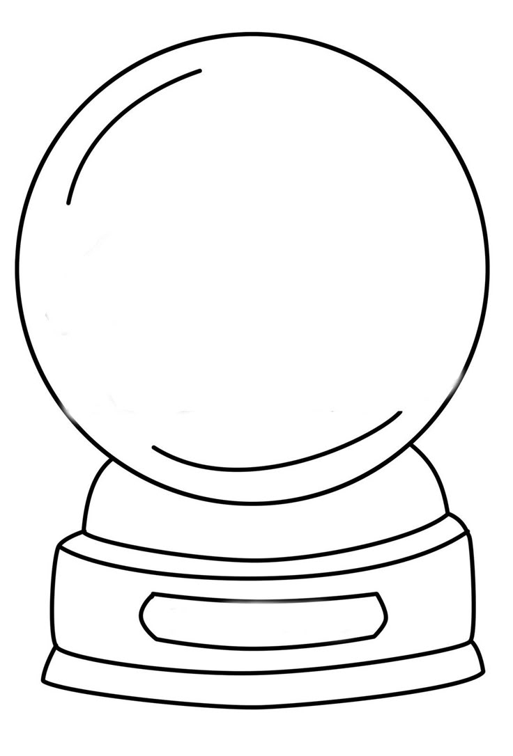 Snow Globe Template Printable Sketch Coloring Page