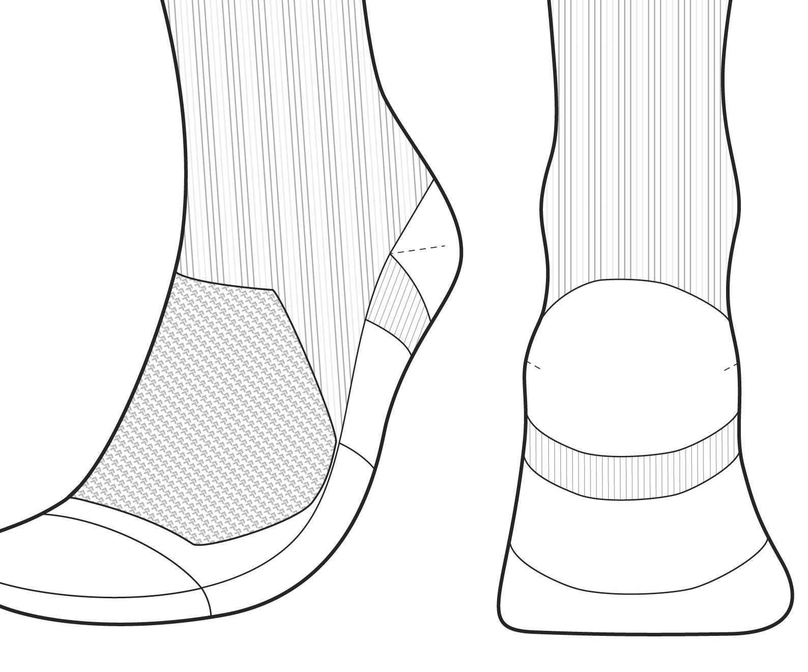 Sock Fashion Vector Illustration Template Editable Multi view Etsy