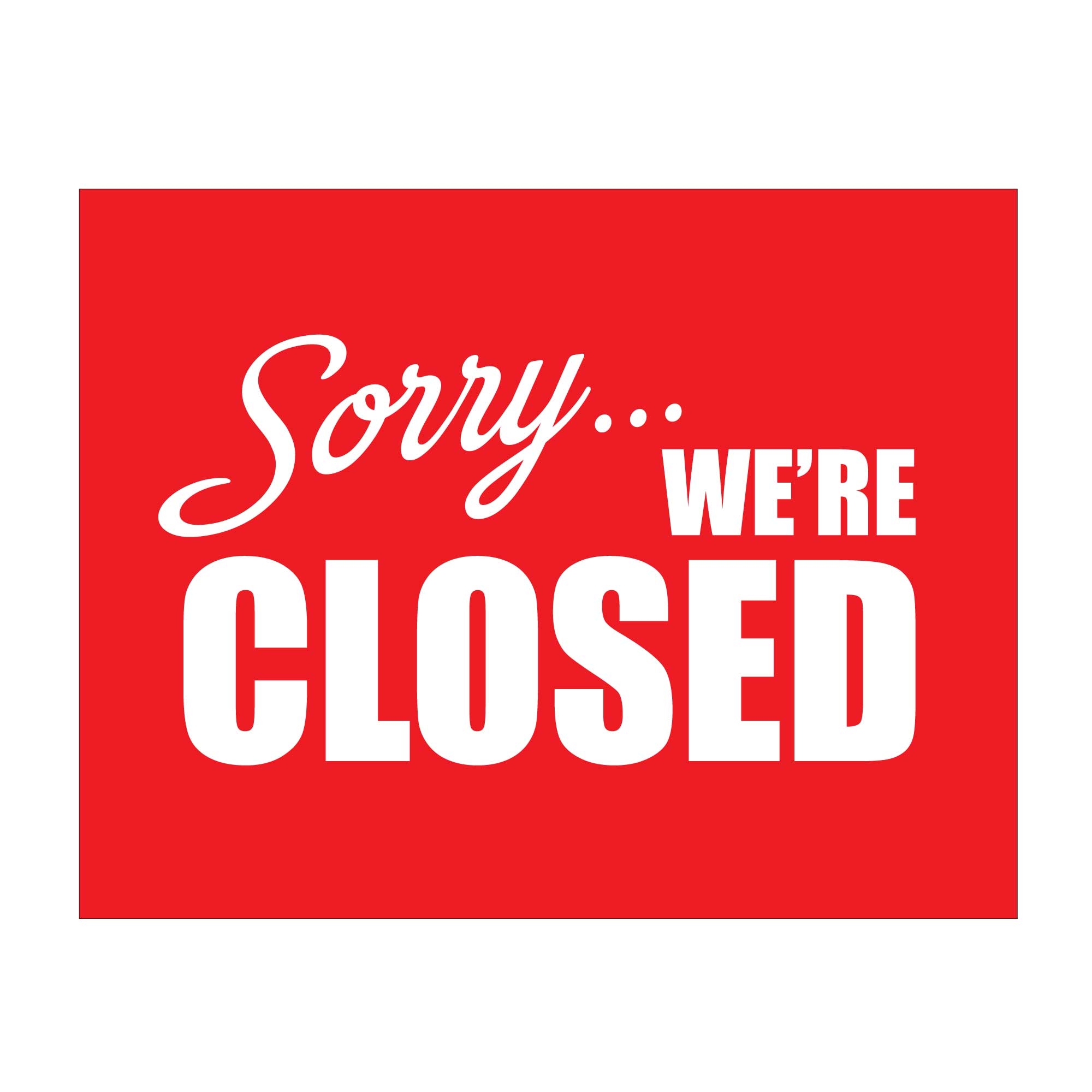 closed printable sign