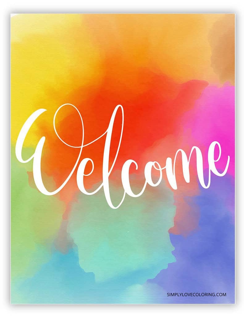 printable welcome sign
