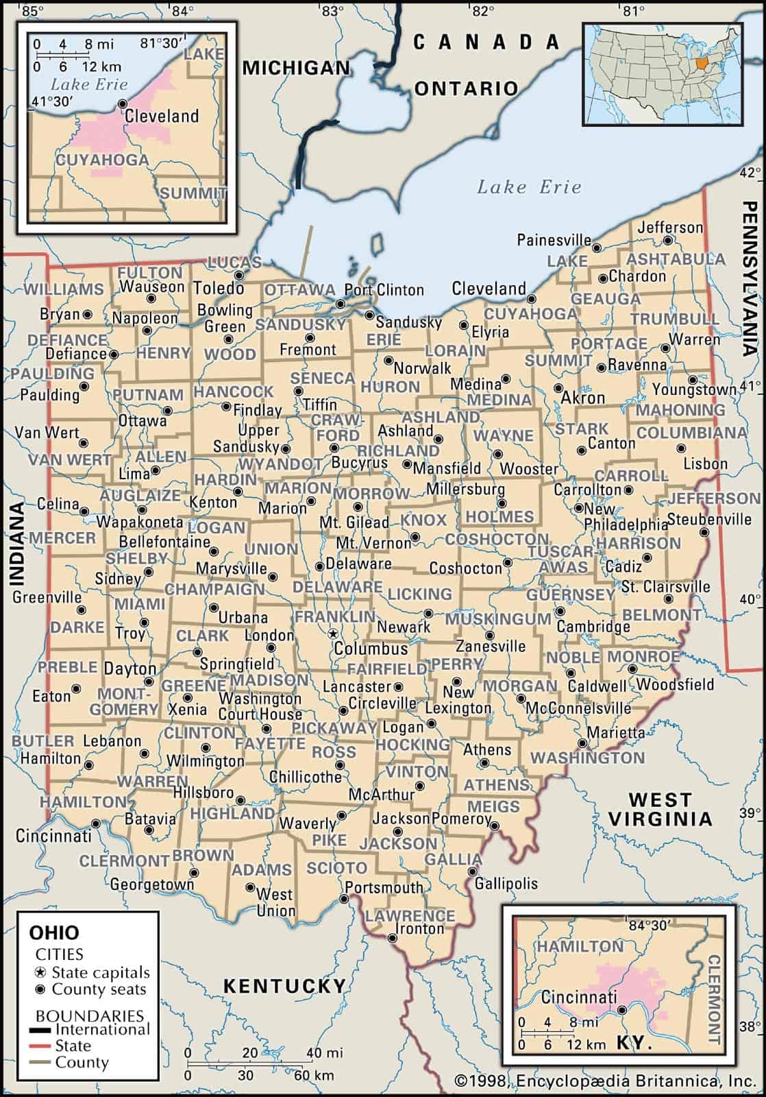 printable ohio county map