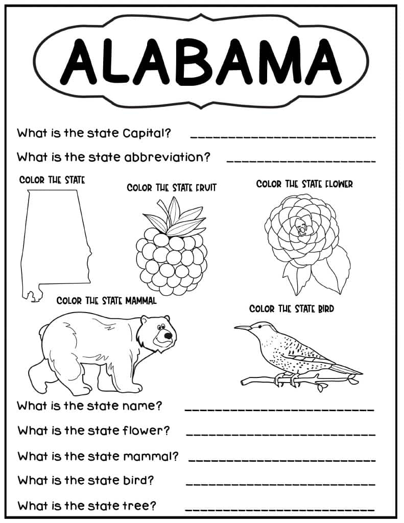 free printable state capital worksheets