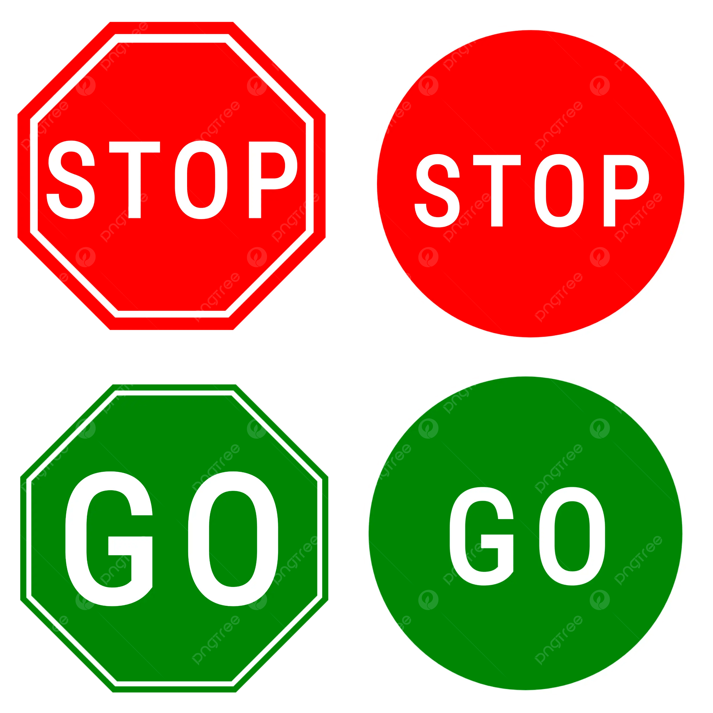 stop and go signs printable