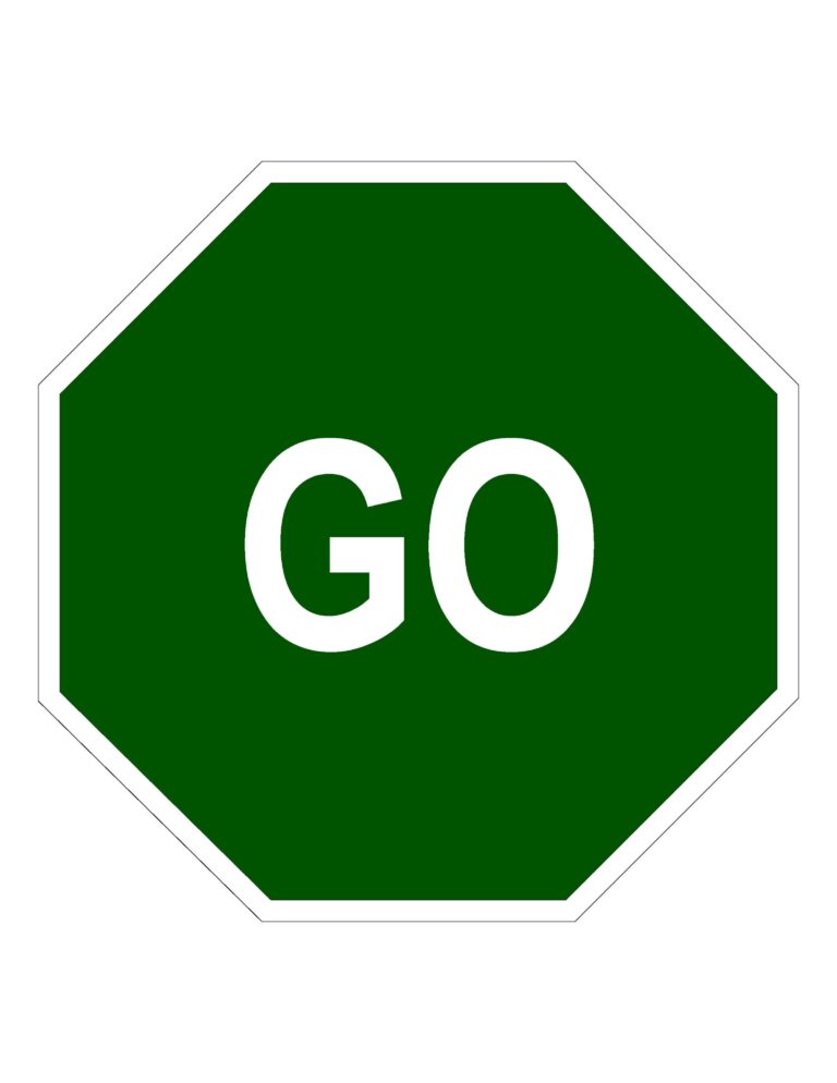 STOP GO Printable Sign Coloring Page Etsy